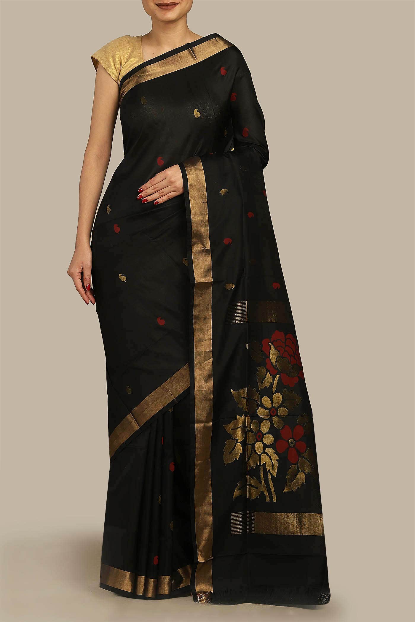 Black Uppada Silk Saree
