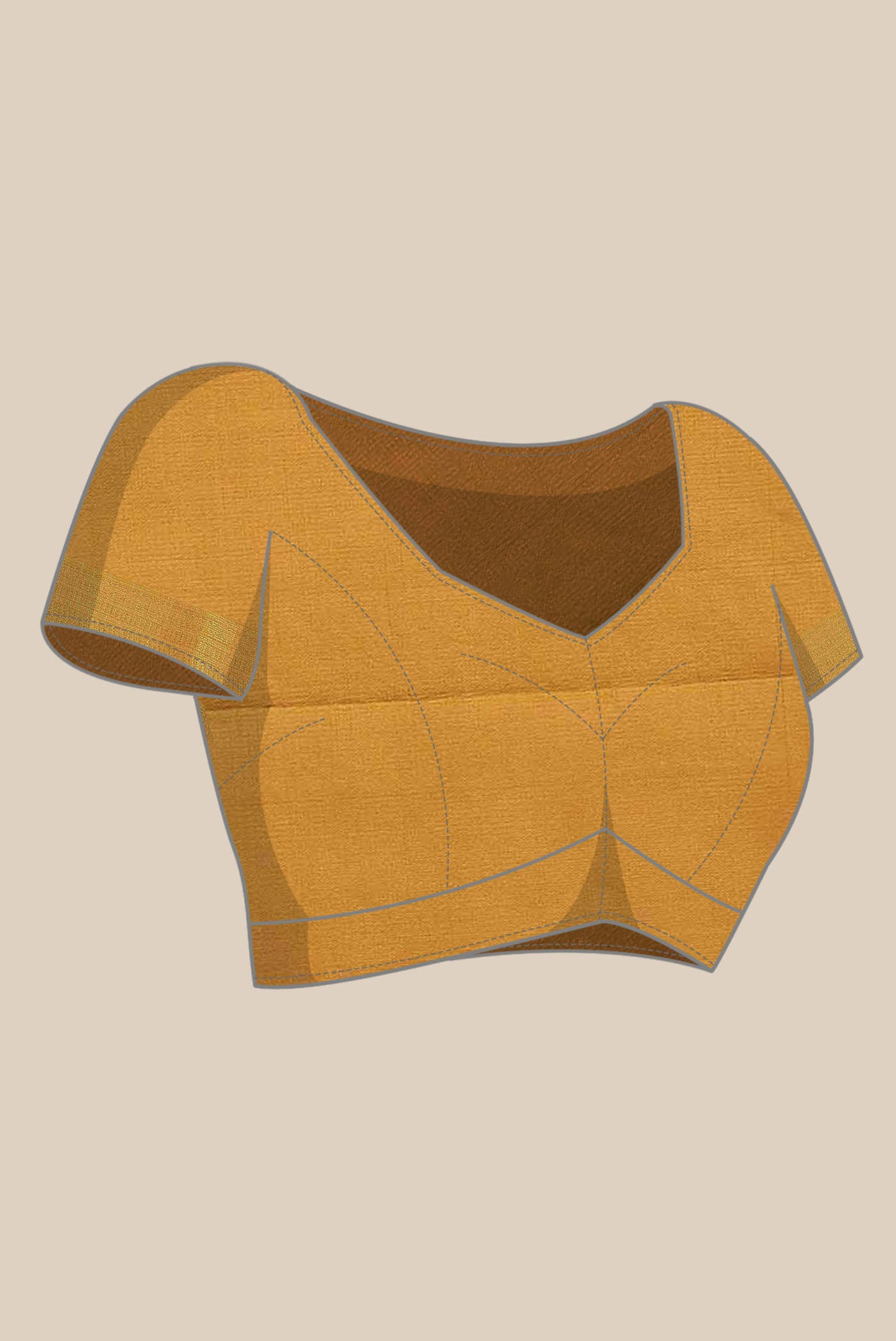 Mustard Kanchipuram Silk Saree