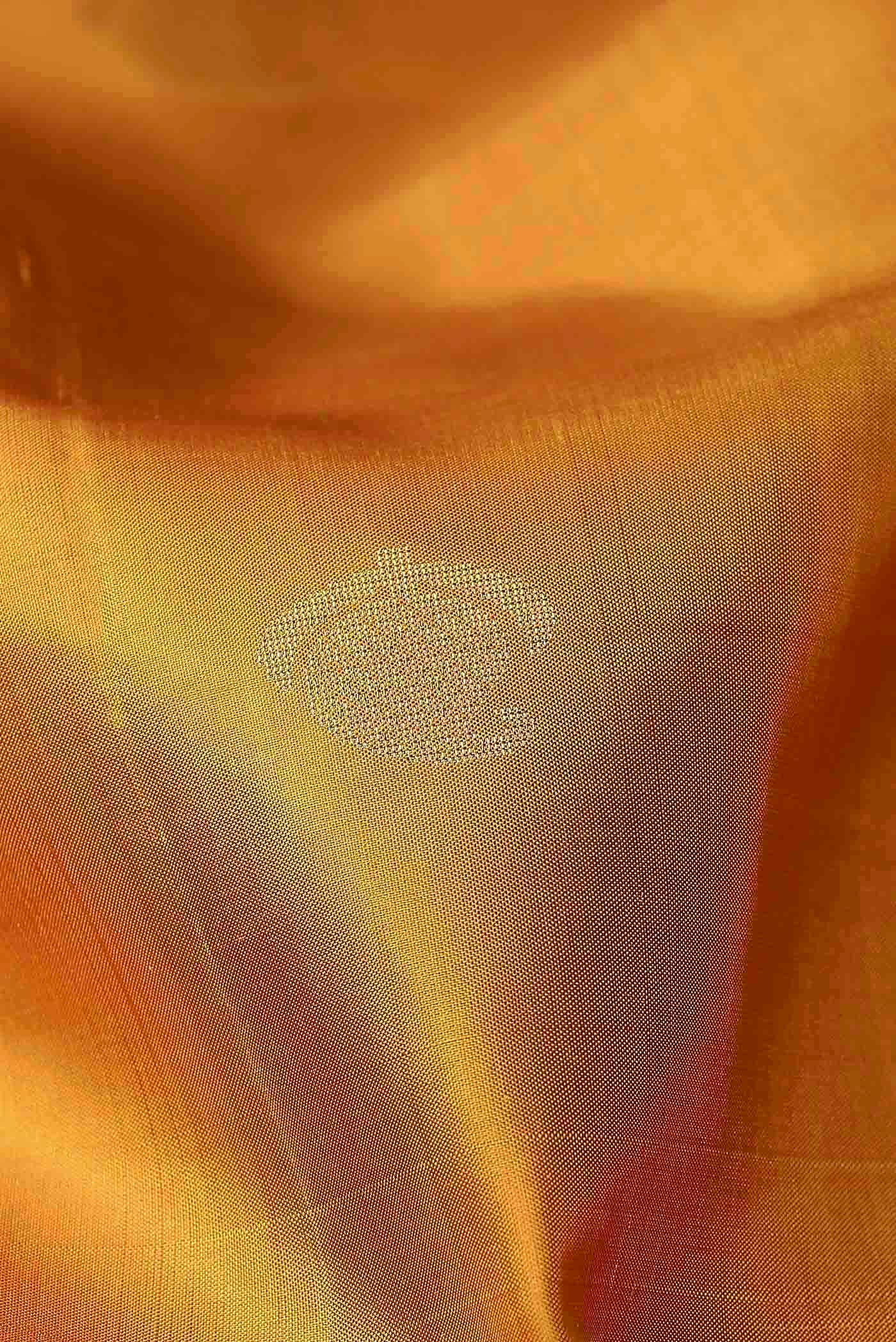 Mustard Kanchipuram Silk Saree