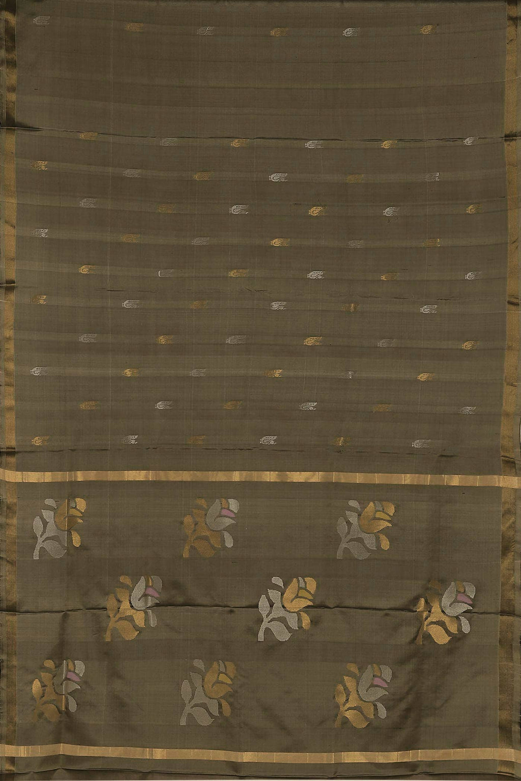 Brown Uppada Silk Saree