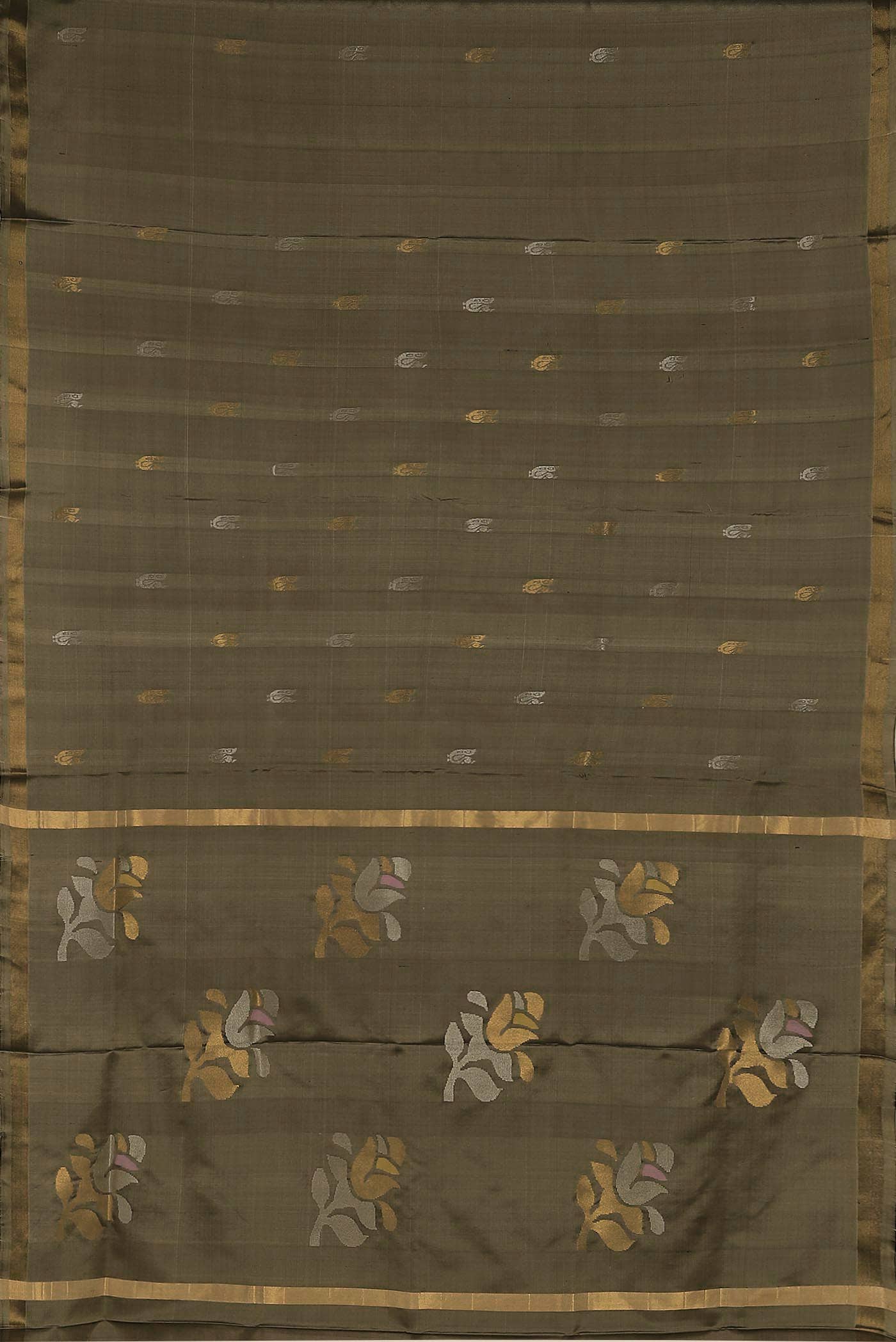 Brown Uppada Silk Saree