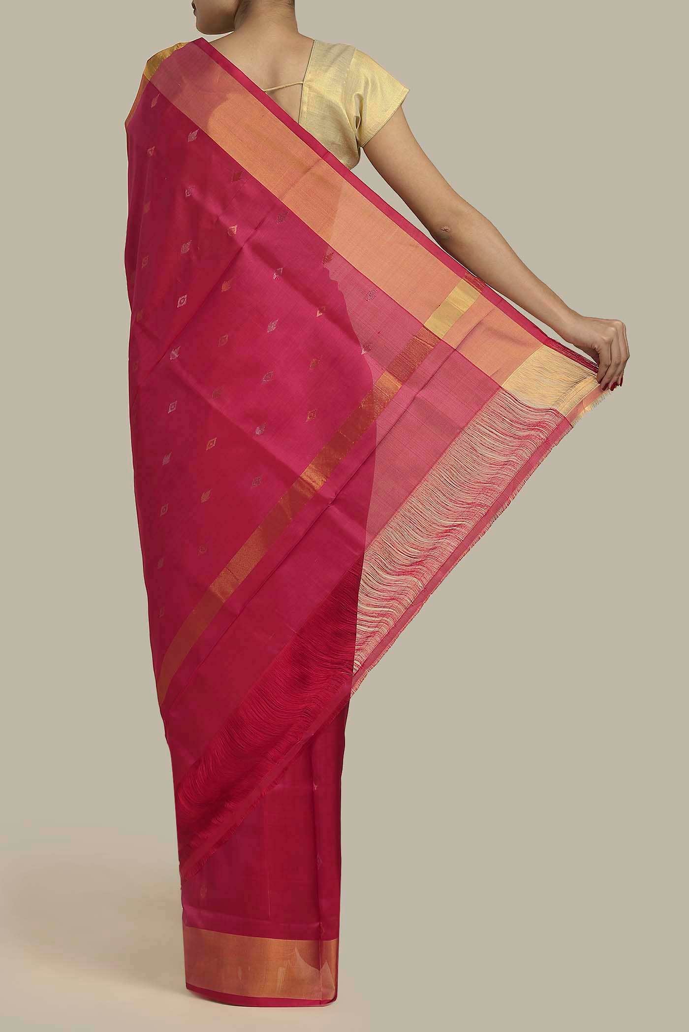 Pink Uppada Silk Saree