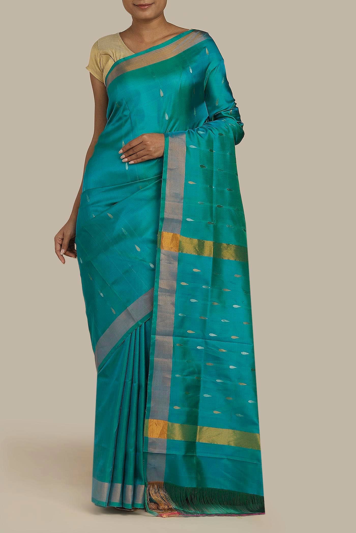Blue Uppada Silk Saree