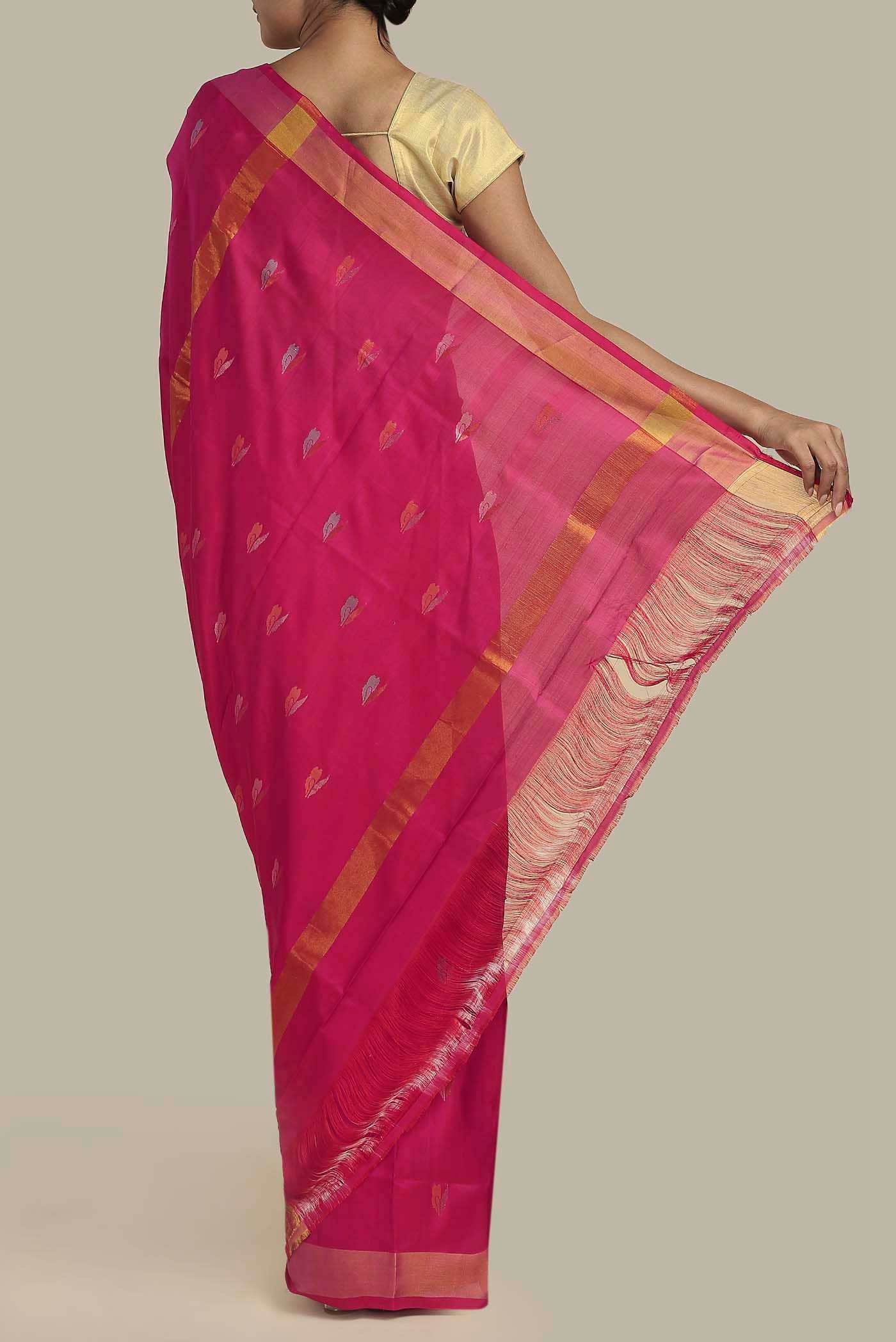 Pink Uppada Silk Saree