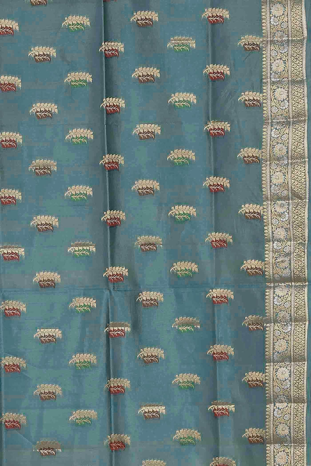 Green Banarasi Raw Silk Saree