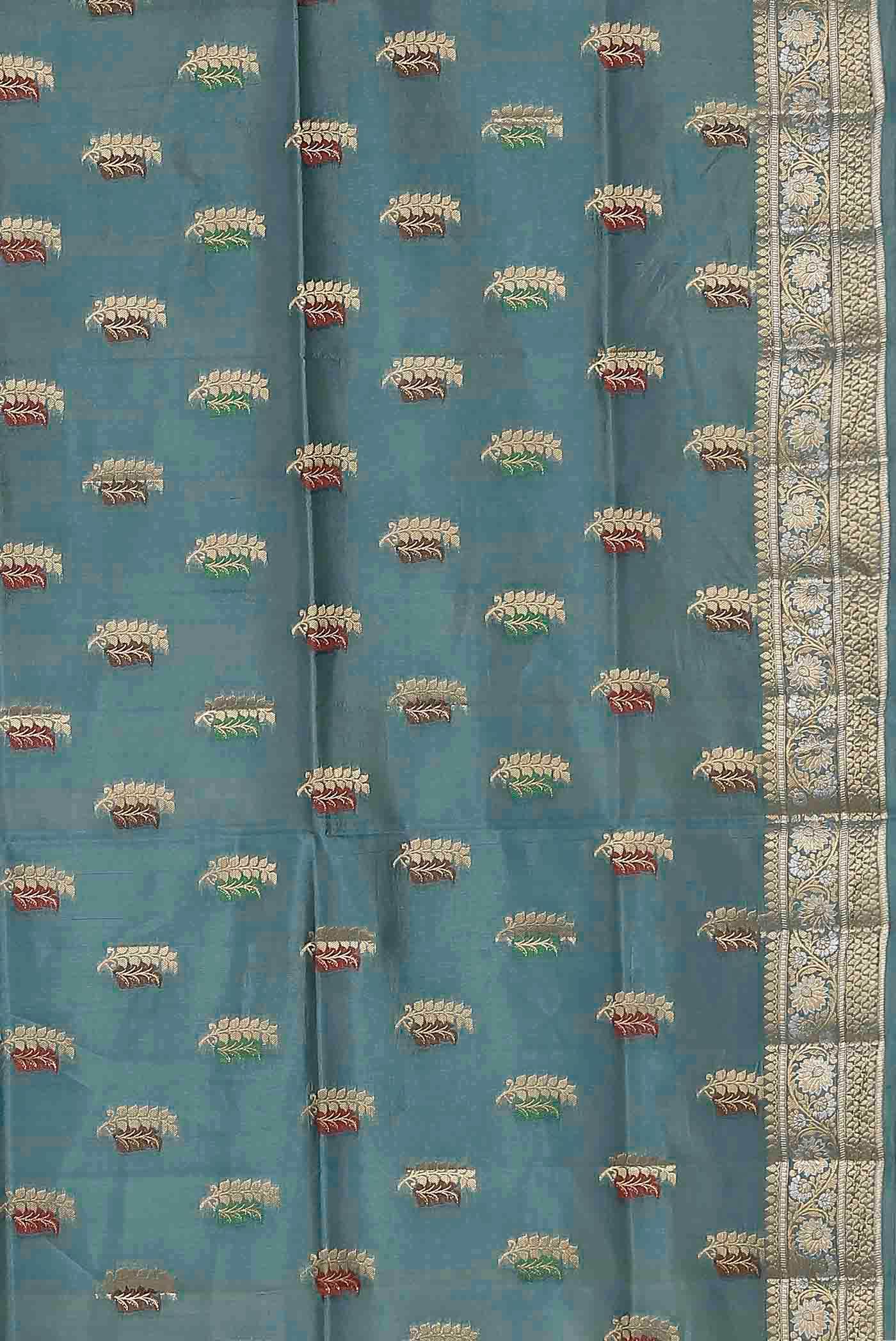 Green Banarasi Raw Silk Saree