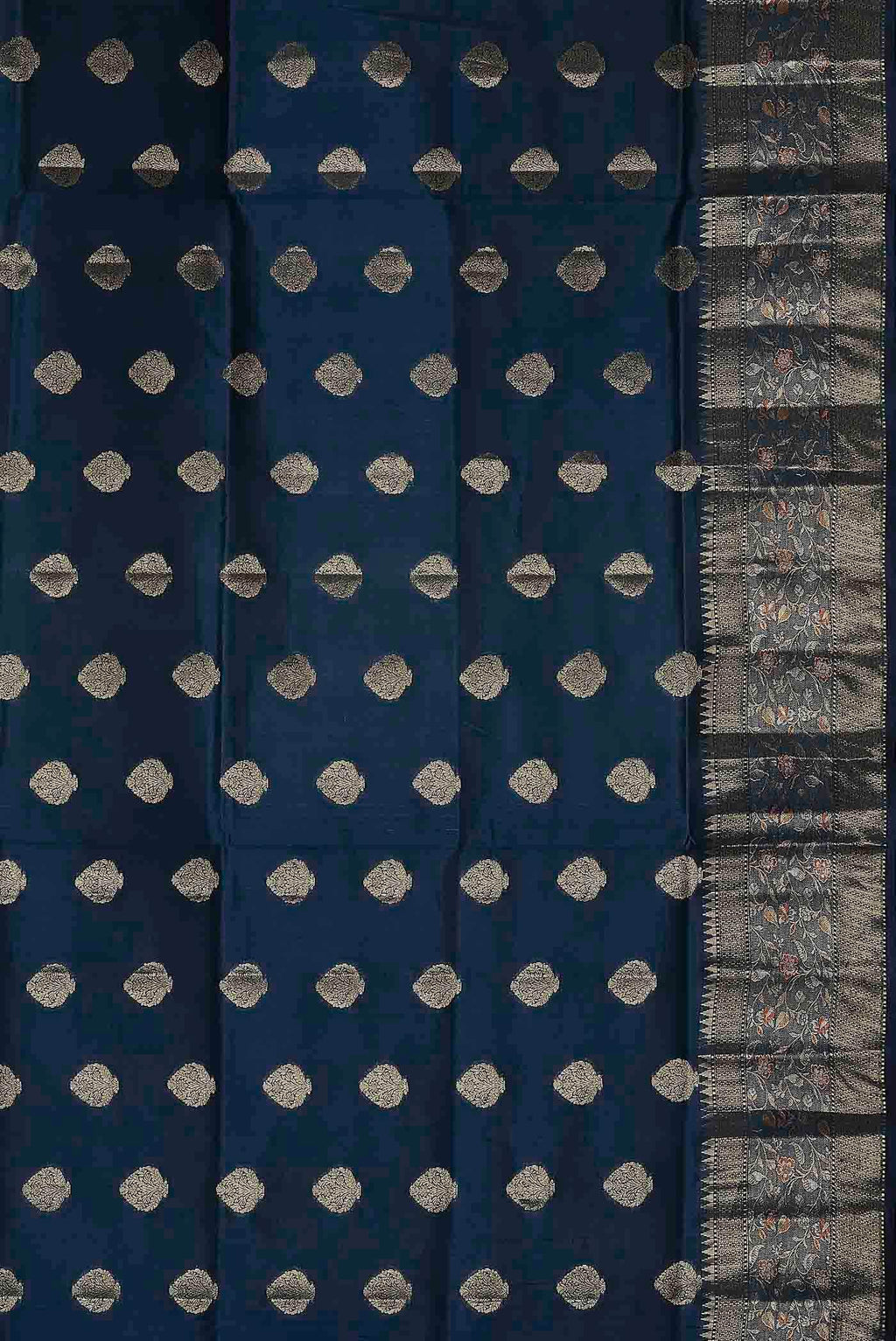 Blue Banarasi Raw Silk Saree