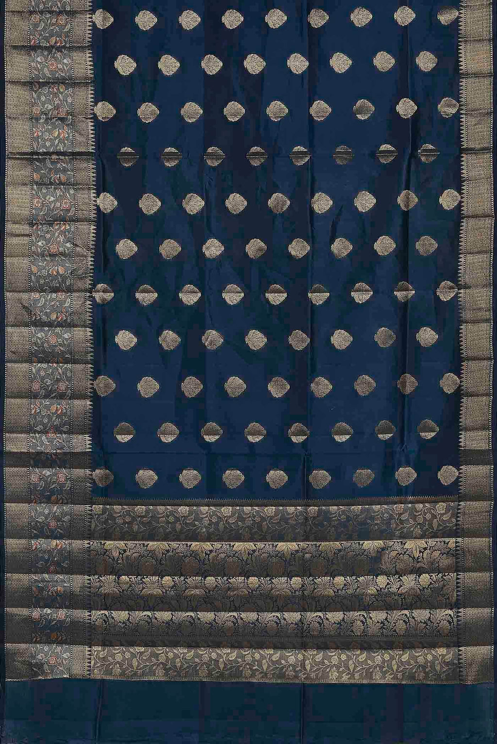 Blue Banarasi Raw Silk Saree