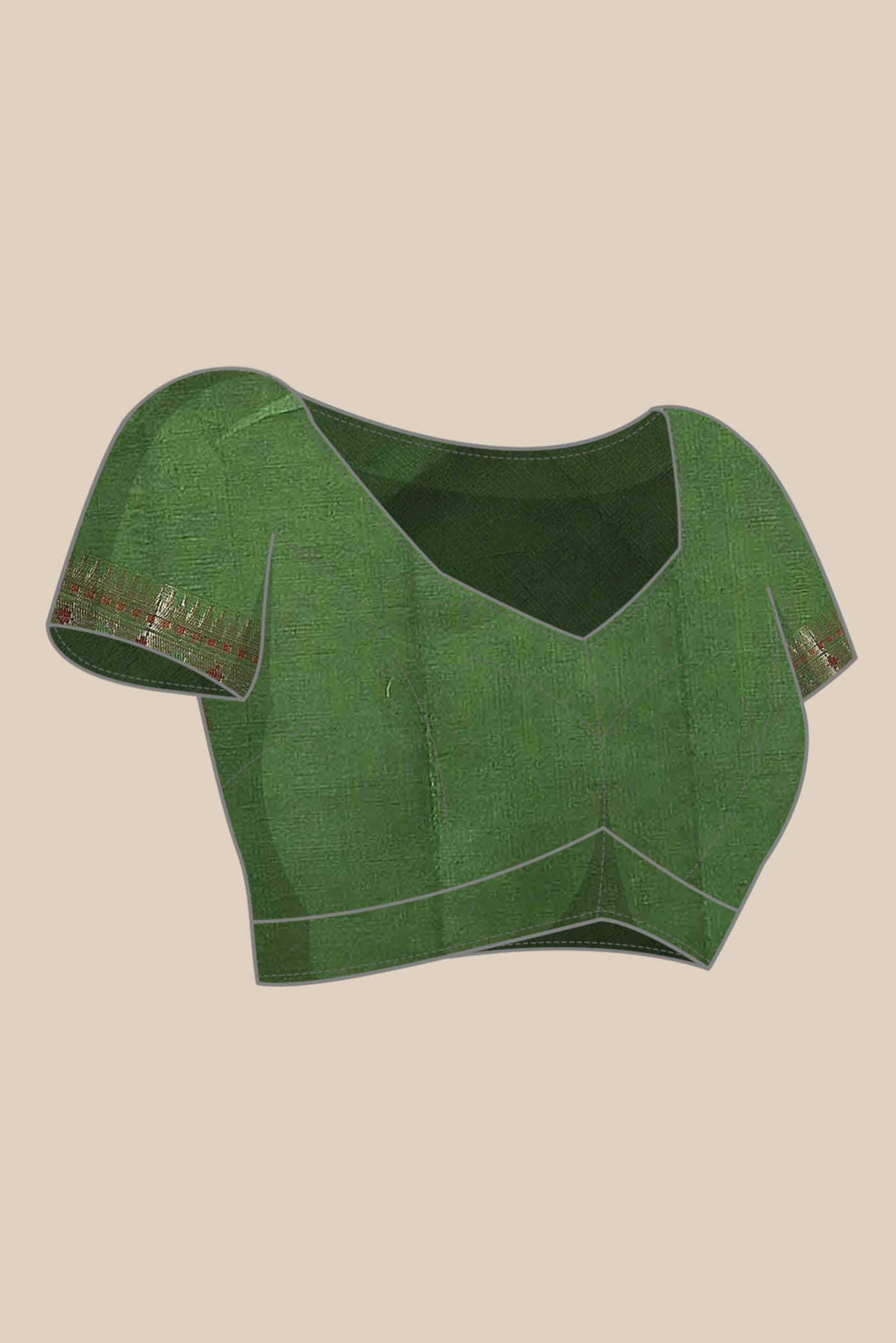 Green Banarasi Raw Silk Saree