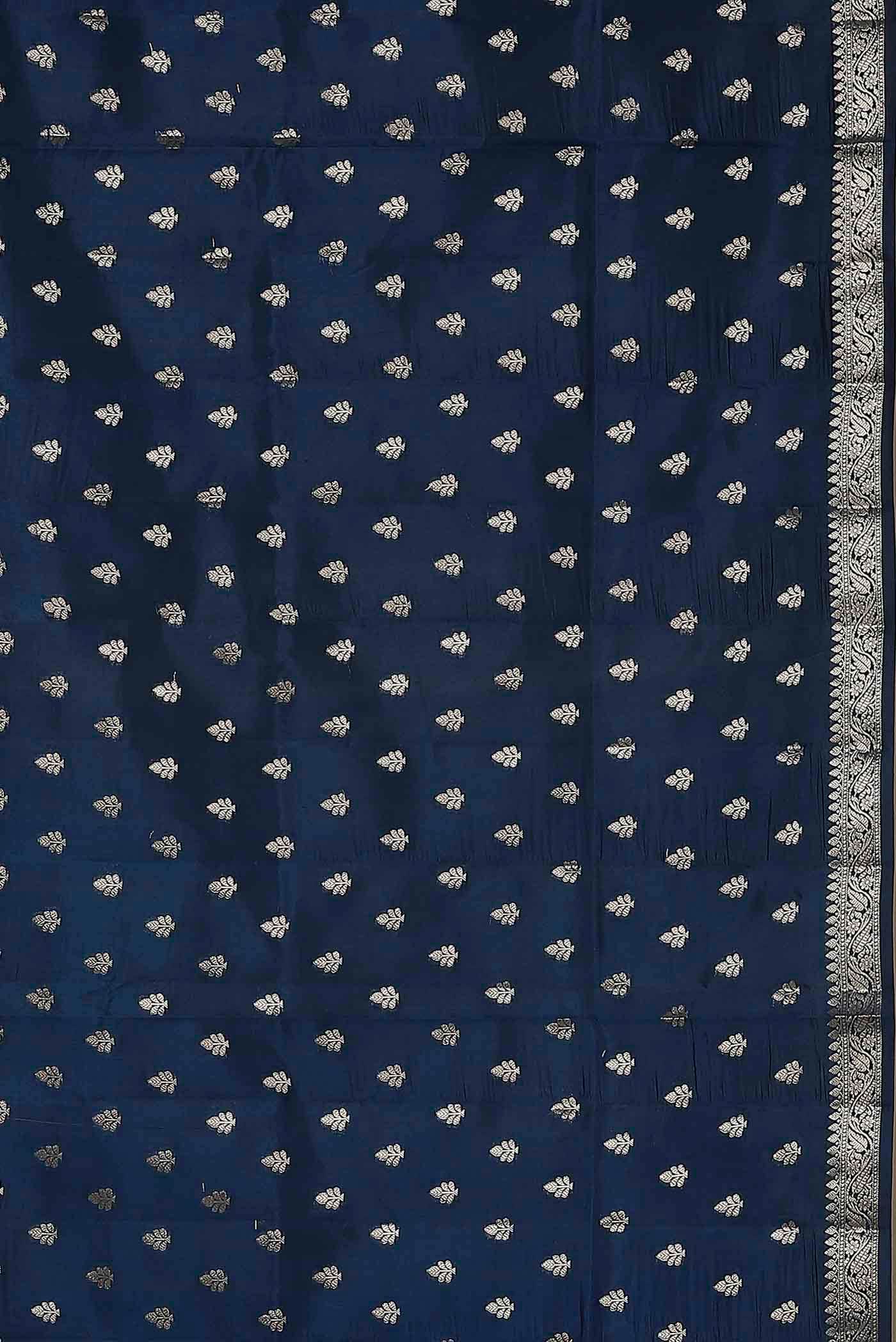 Blue Banarasi Raw Silk Saree