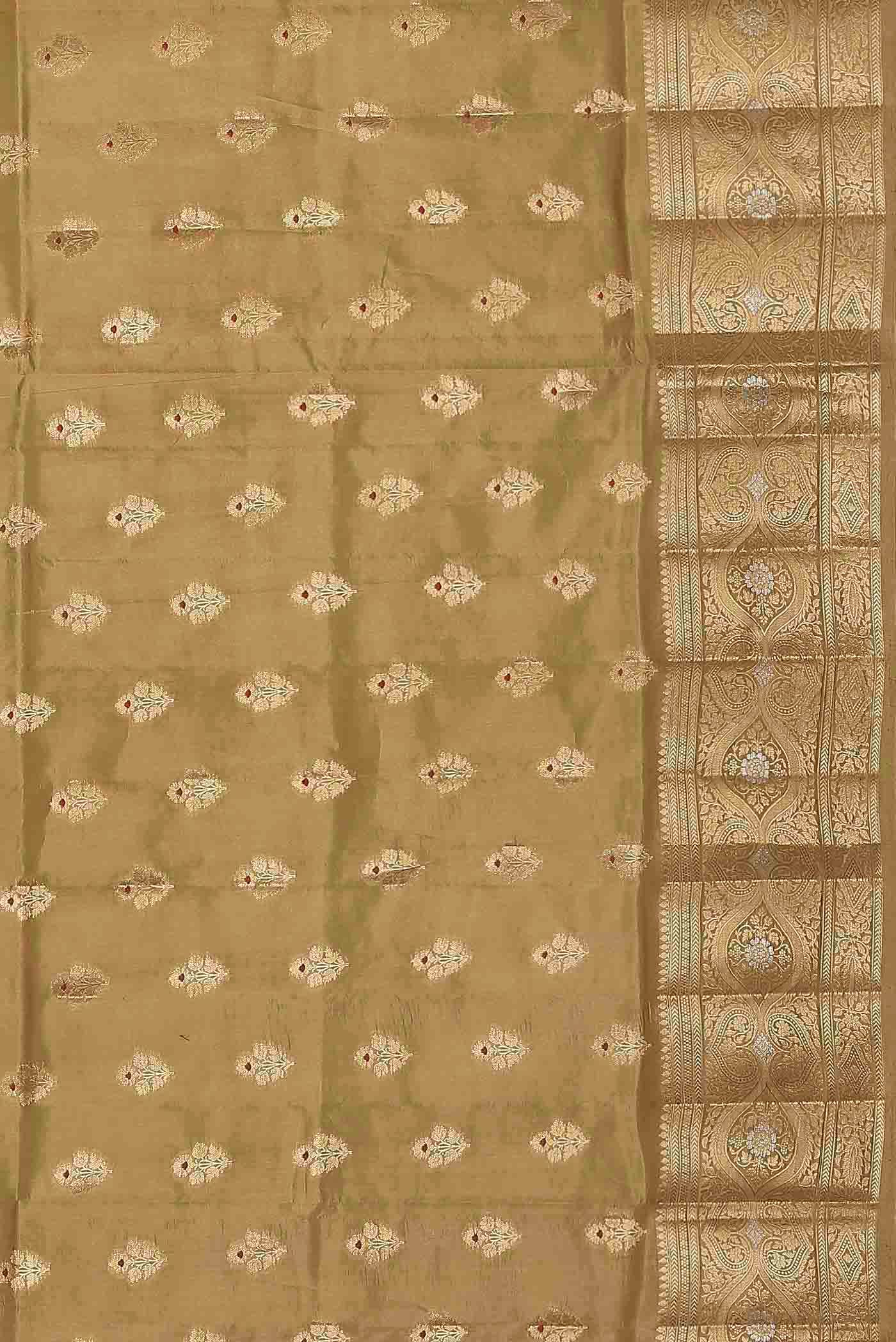 Gold Banarasi Raw Silk Saree