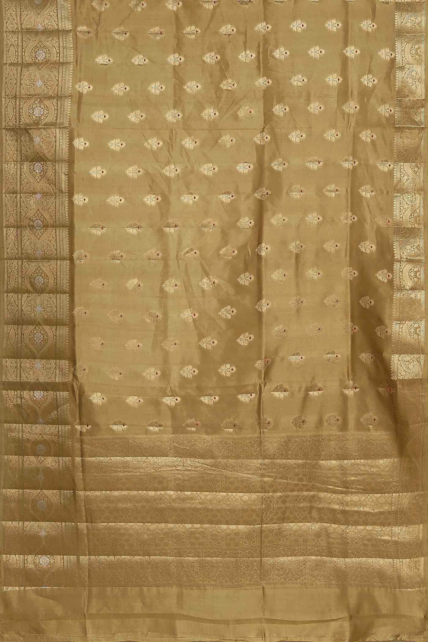 Gold Banarasi Raw Silk Saree