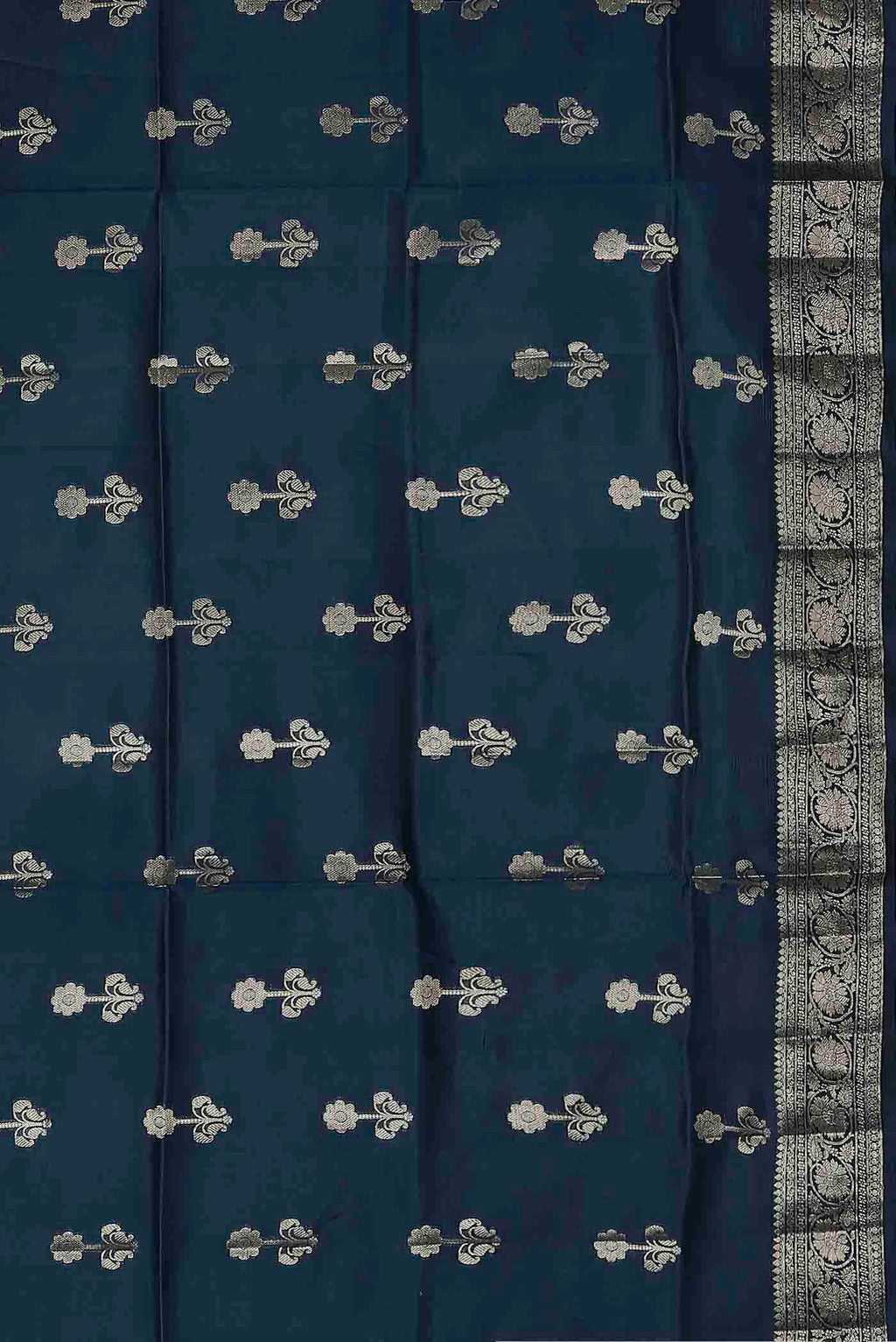 Blue Banarasi Raw Silk Saree