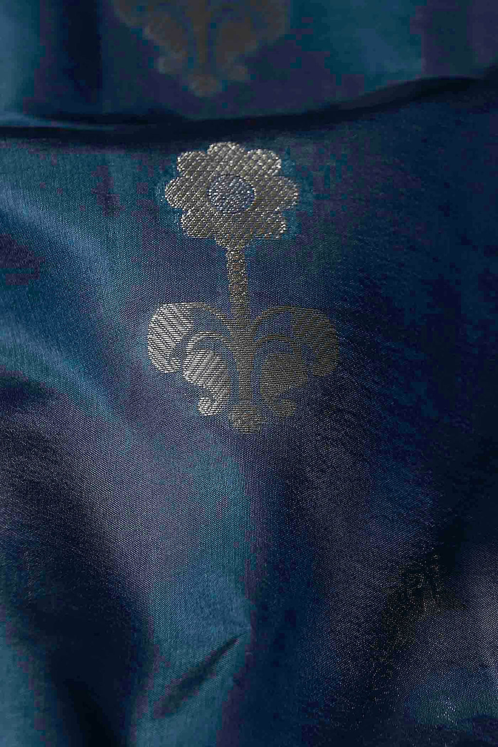 Blue Banarasi Raw Silk Saree