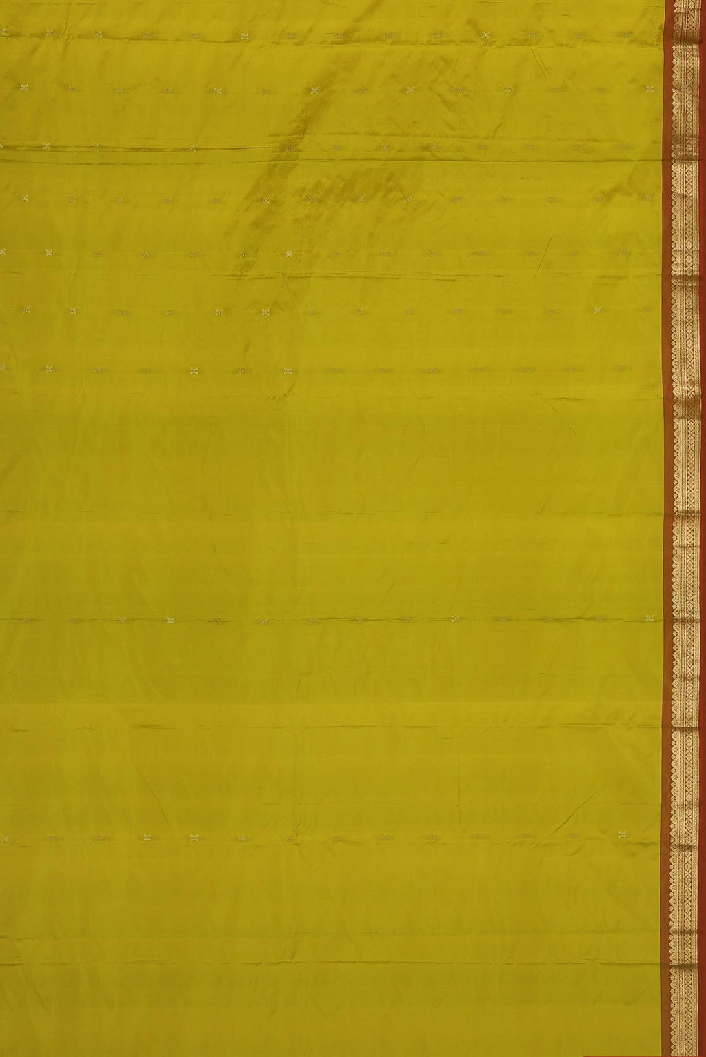 Yellow Blended Bangalore Silk Saree