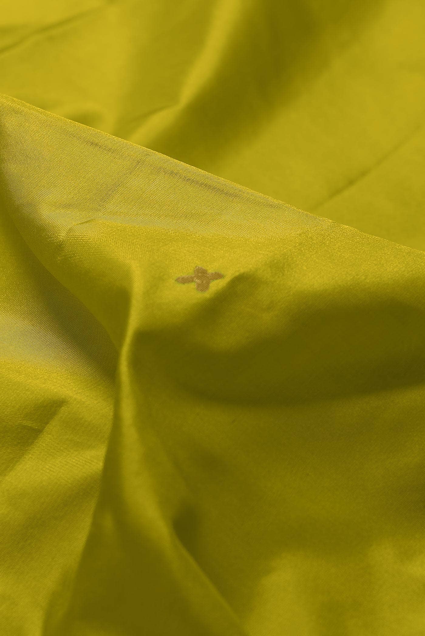 Yellow Blended Bangalore Silk Saree