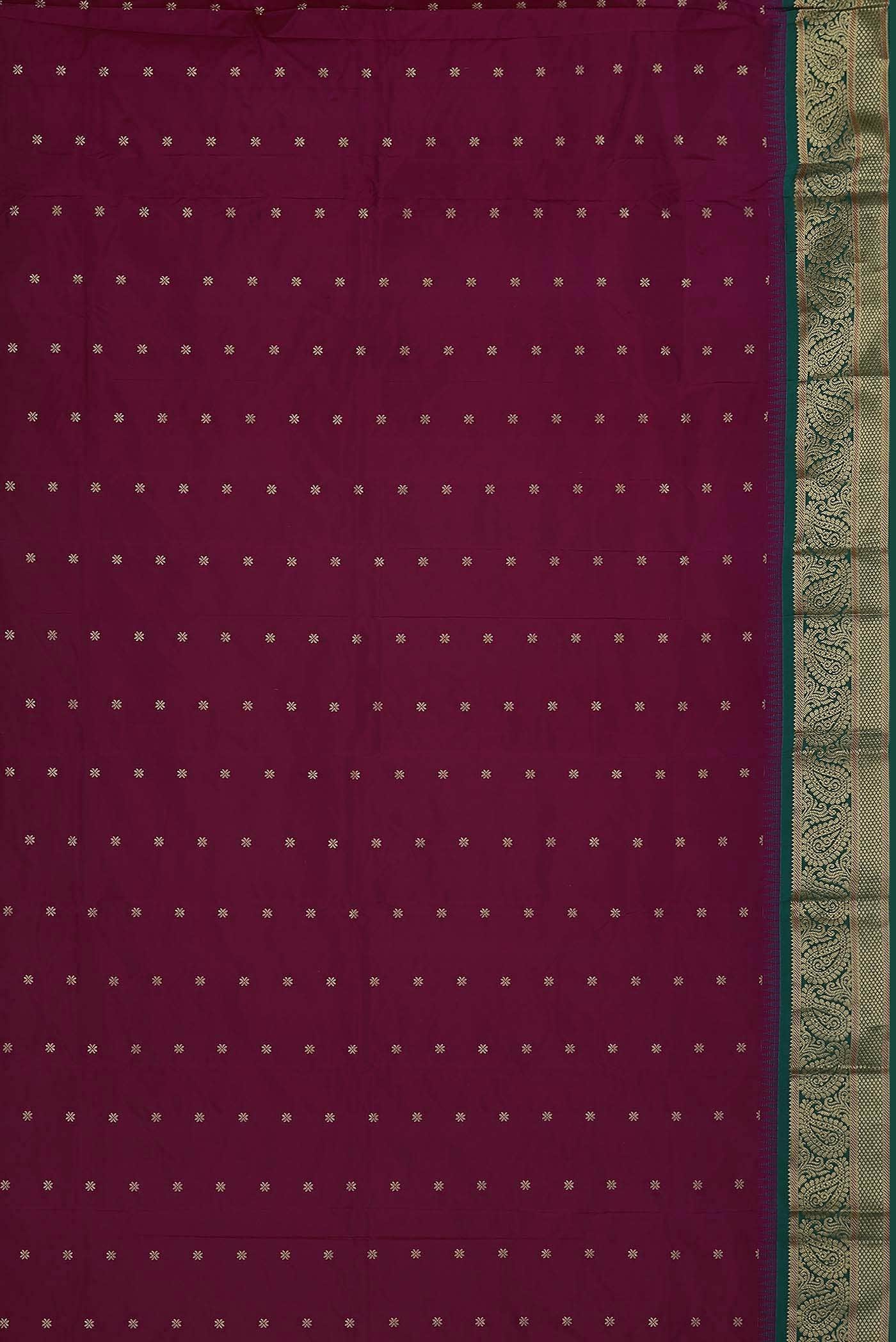 Dark Pink Blended Bangalore Silk Saree