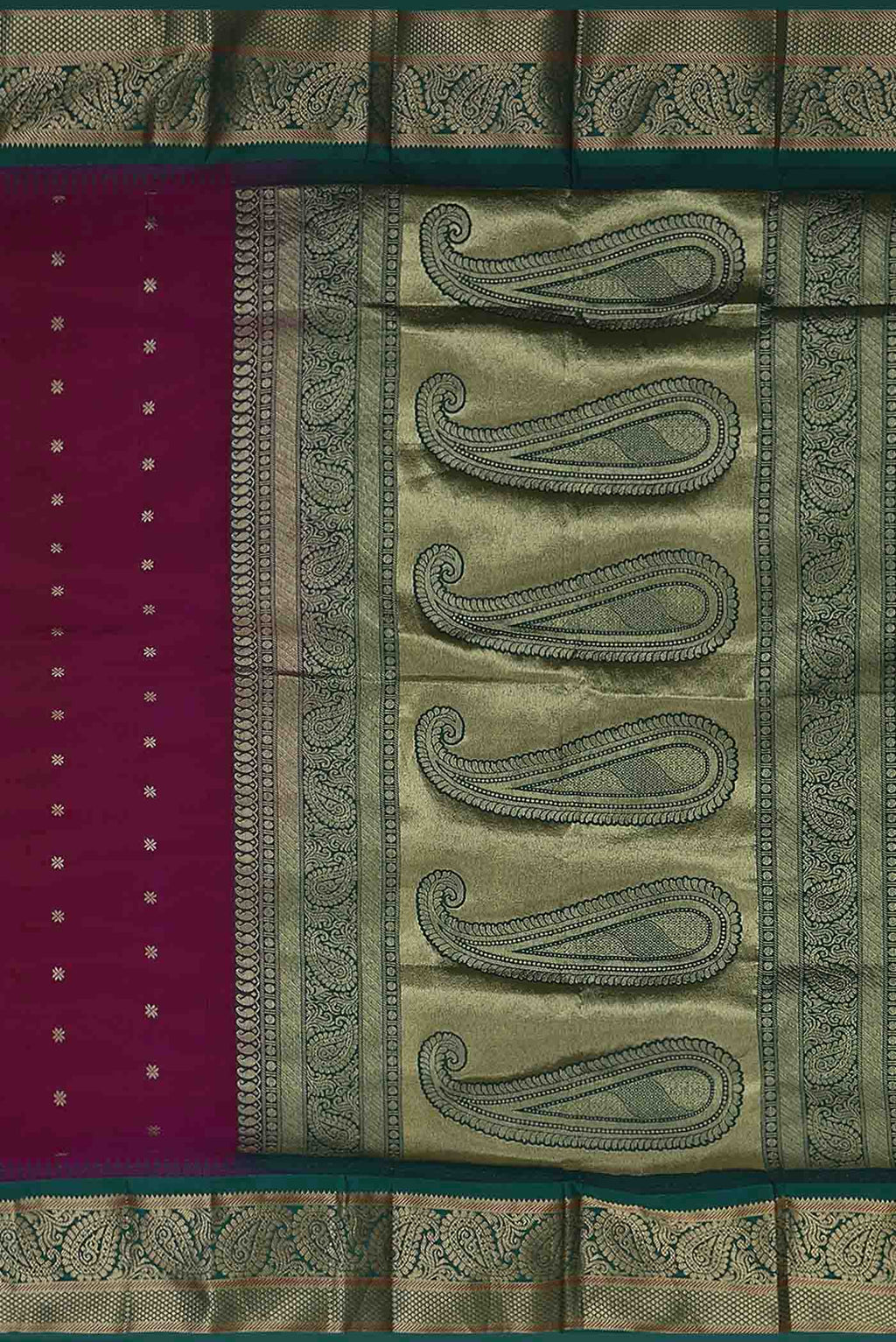 Dark Pink Blended Bangalore Silk Saree