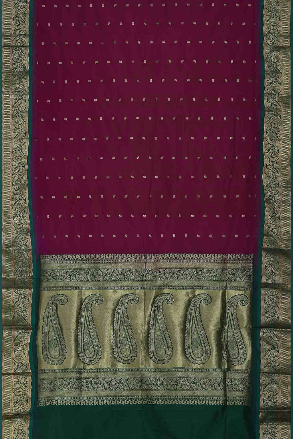 Dark Pink Blended Bangalore Silk Saree