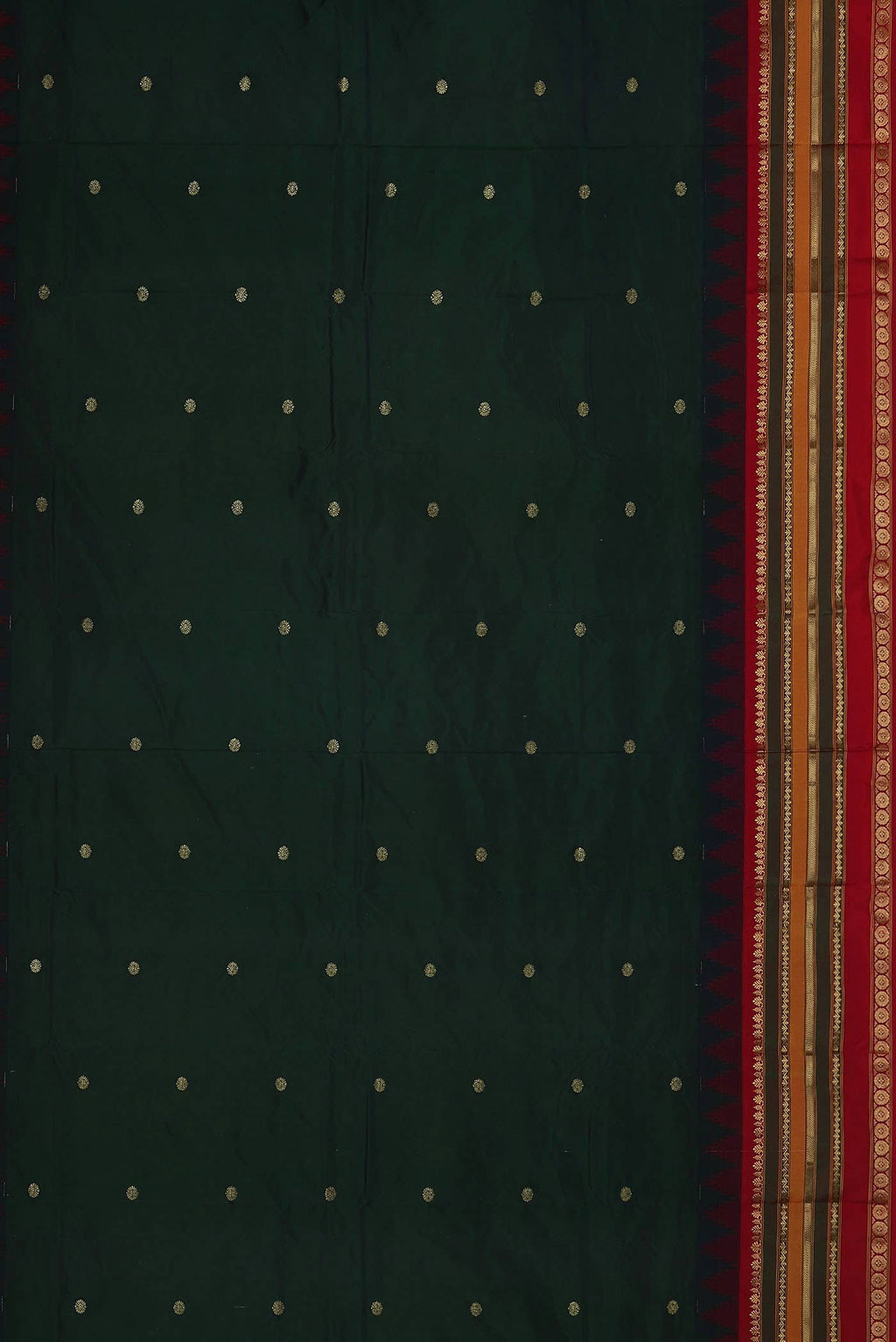 Bottle Green Blended Bangalore Silk Saree