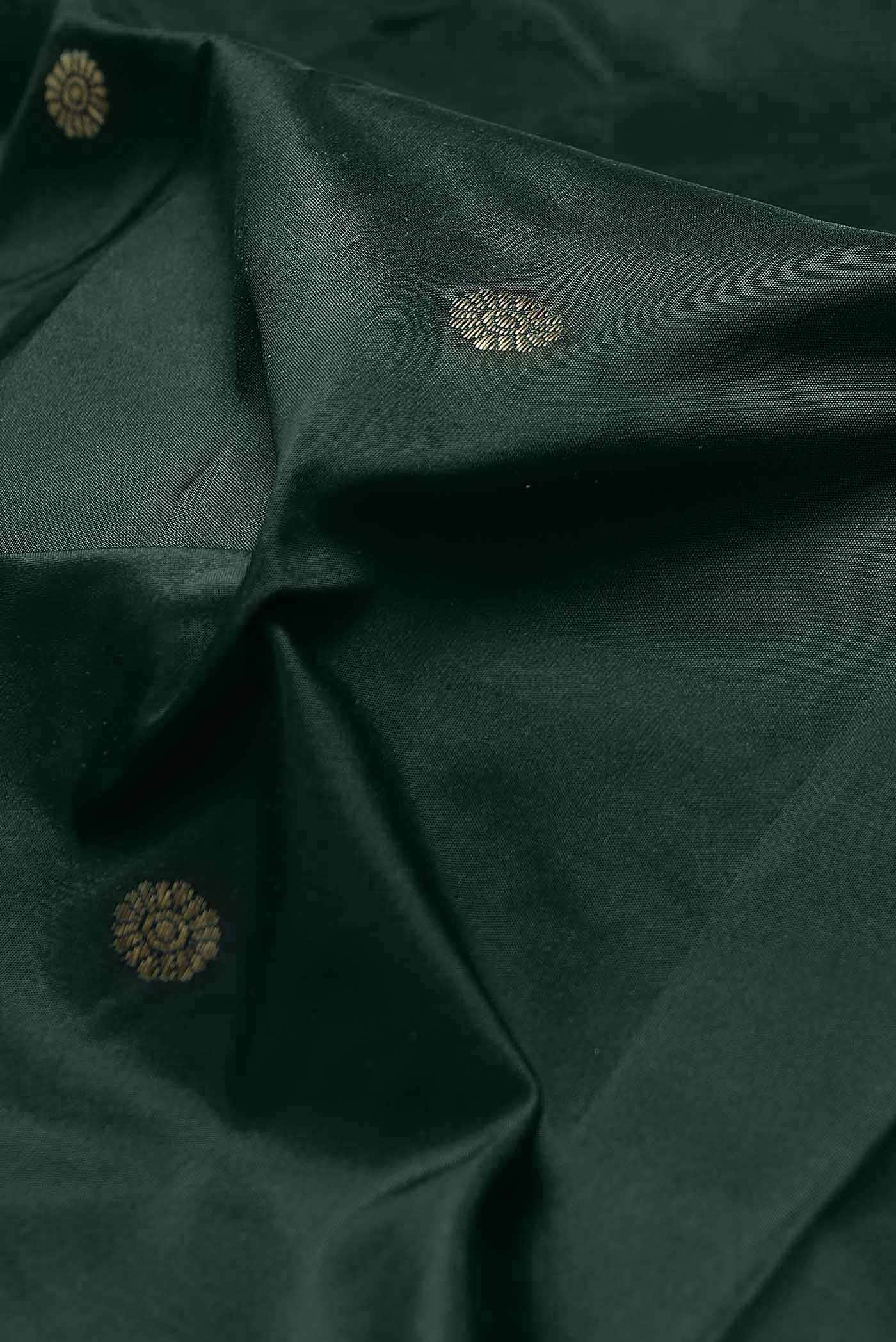 Bottle Green Blended Bangalore Silk Saree