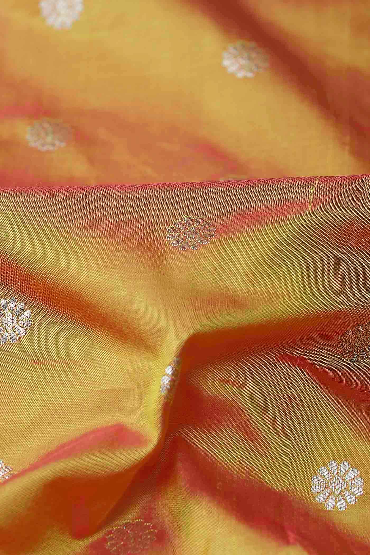 Orange Blended Bangalore Silk Saree