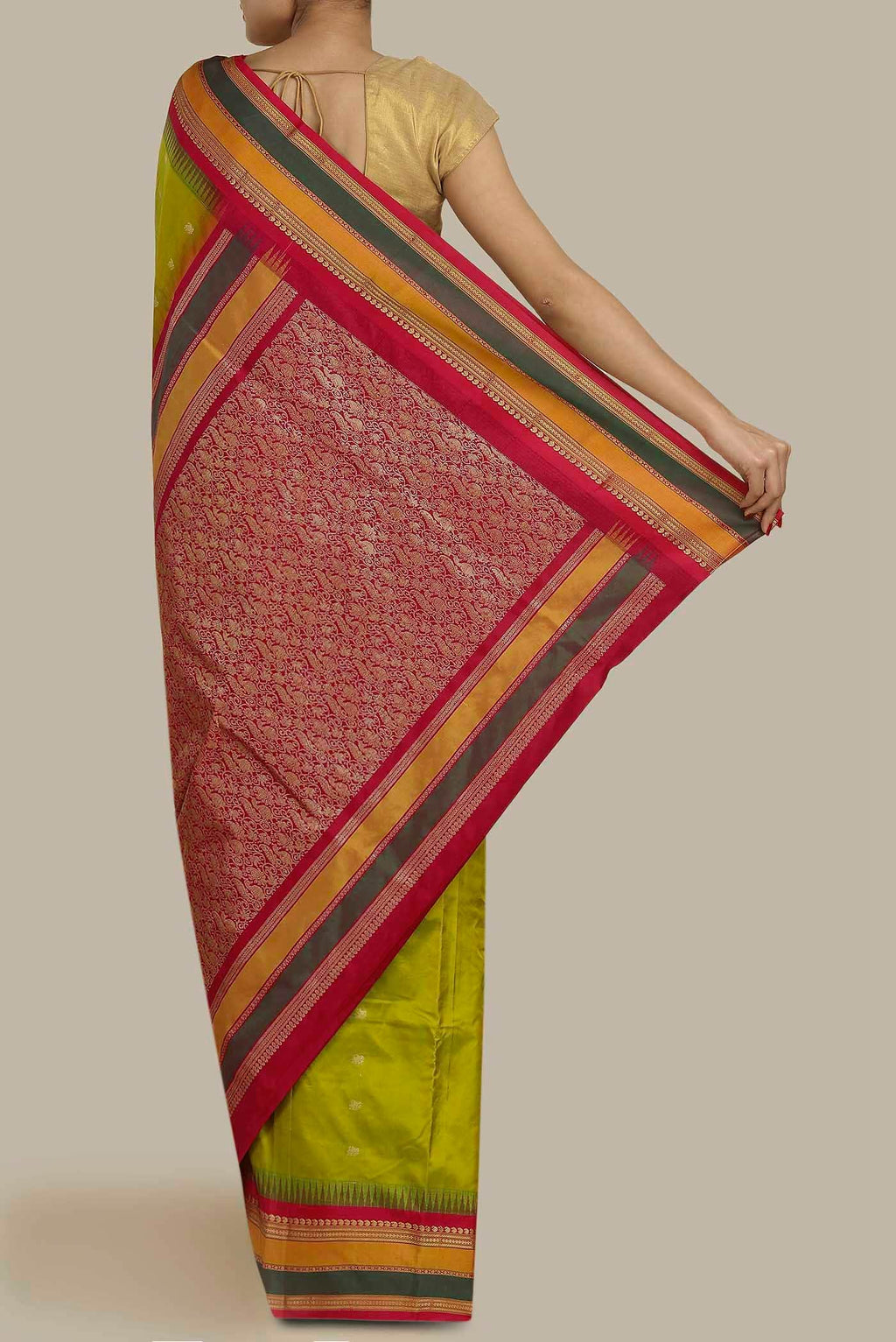 Green Blended Bangalore Silk Saree
