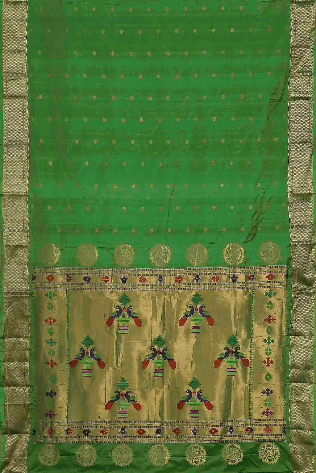 Green Blended Bangalore Silk Saree