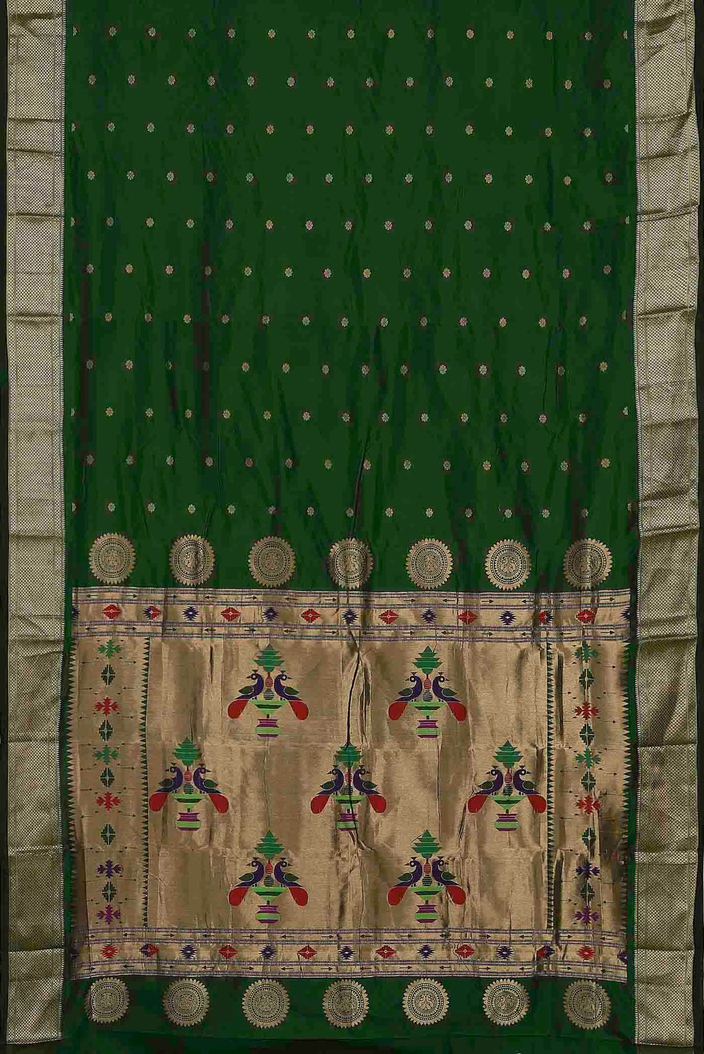 Green Blended Bangalore Silk Saree