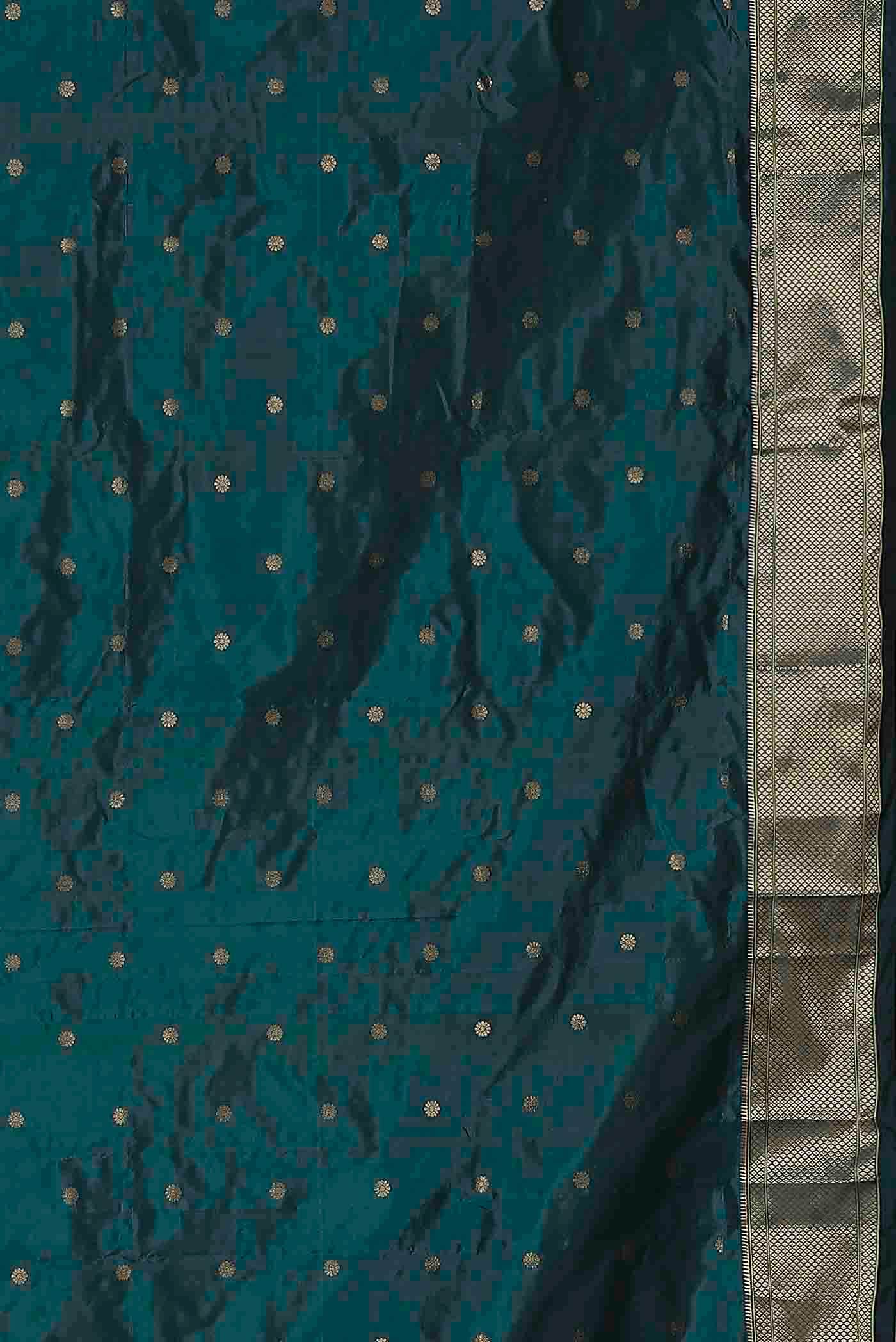 Blue Blended Bangalore Silk Saree