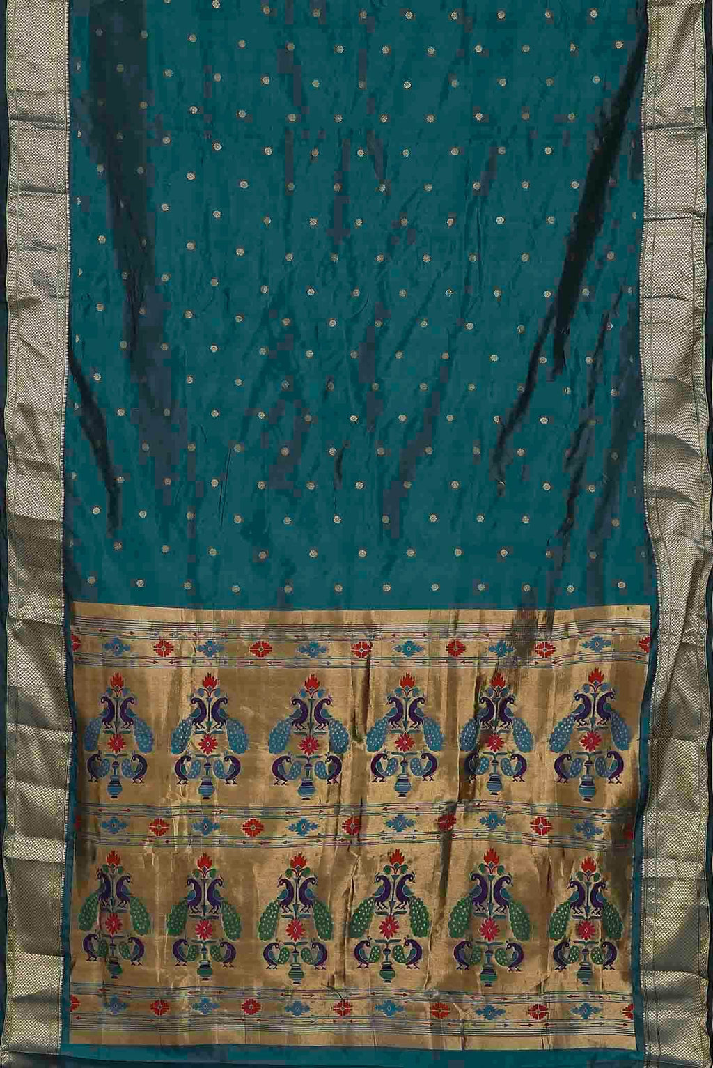 Blue Blended Bangalore Silk Saree