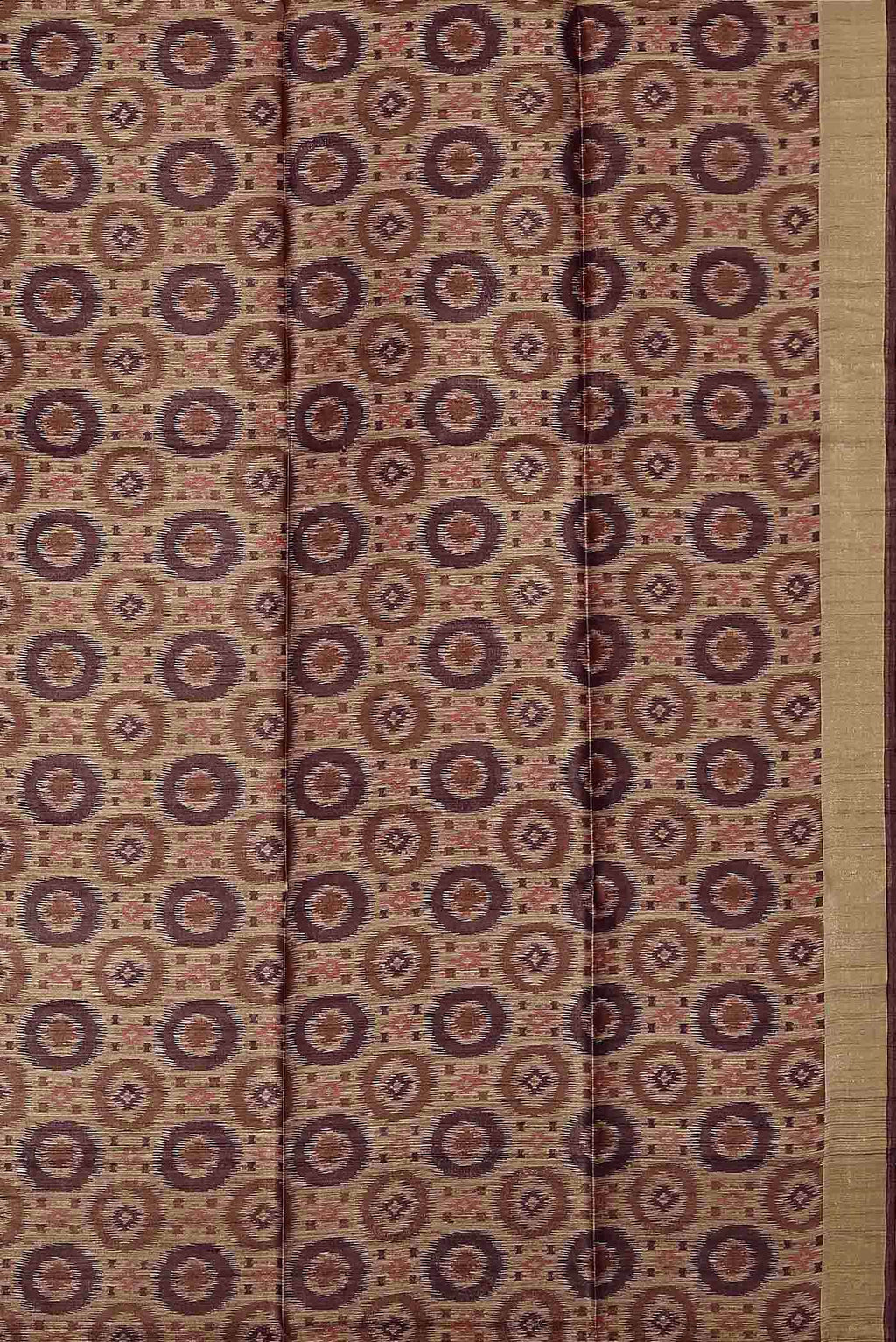 Brown Bhagalpuri Tussar Silk Saree