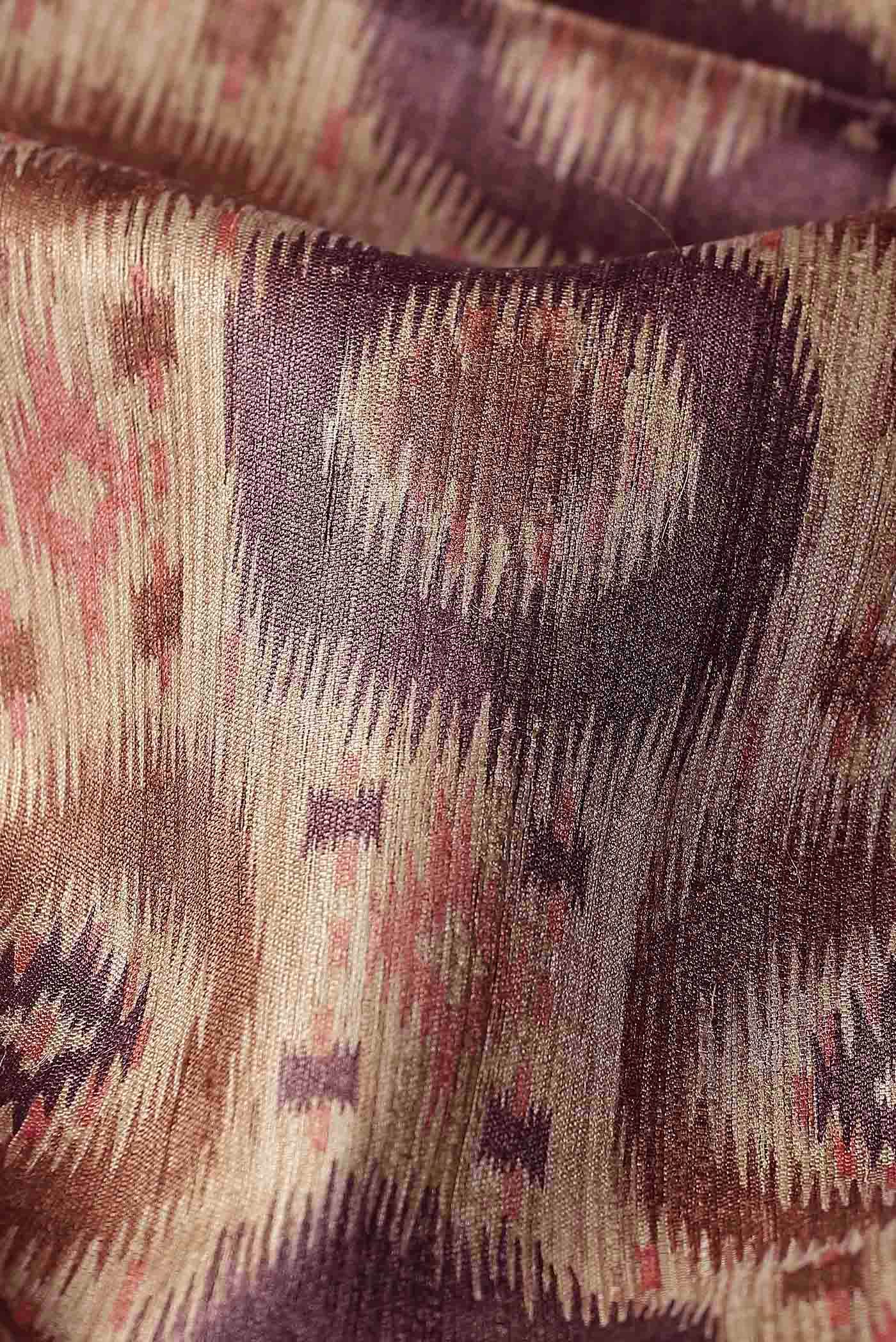 Brown Bhagalpuri Tussar Silk Saree