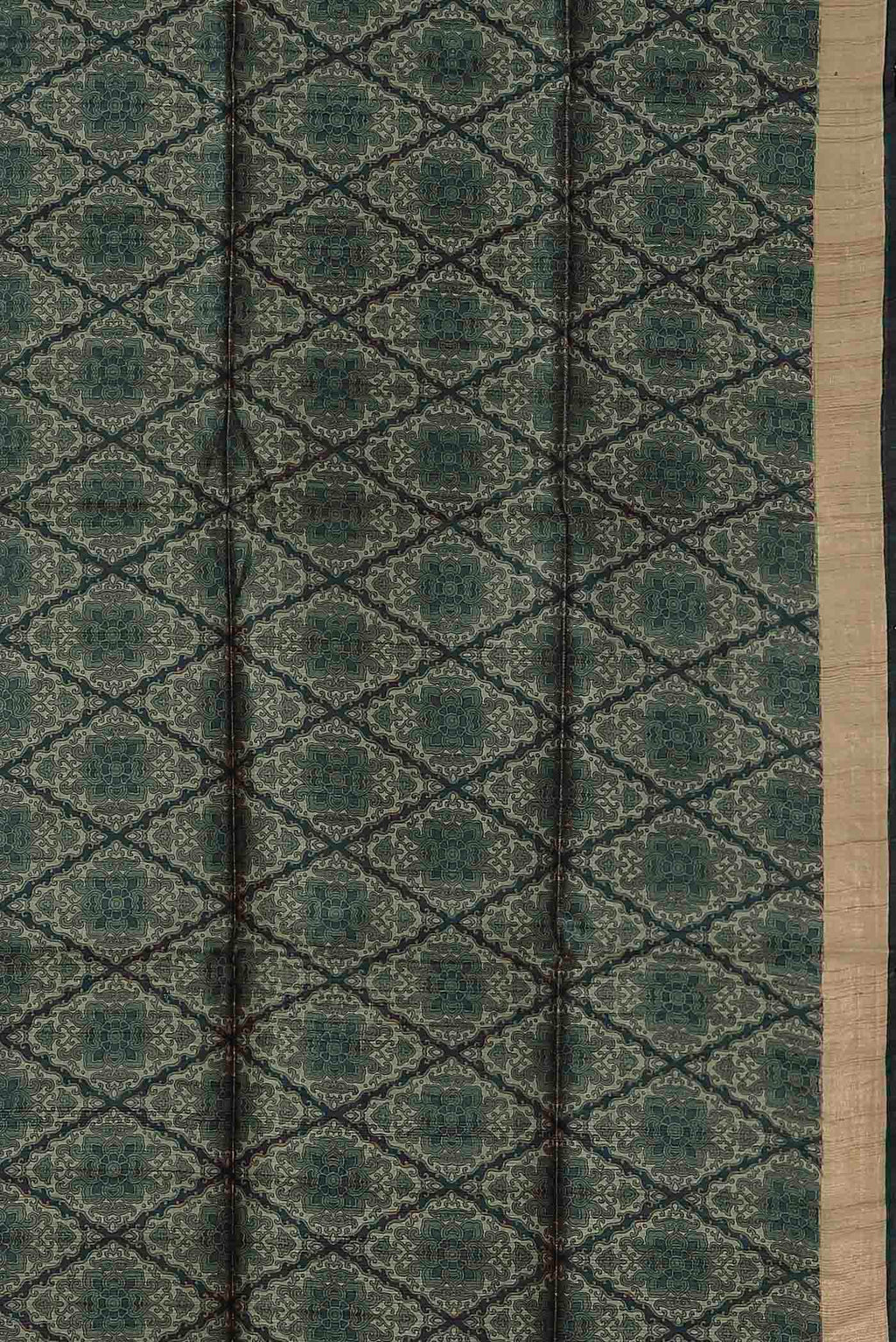 Green Bhagalpuri Tussar Silk Saree