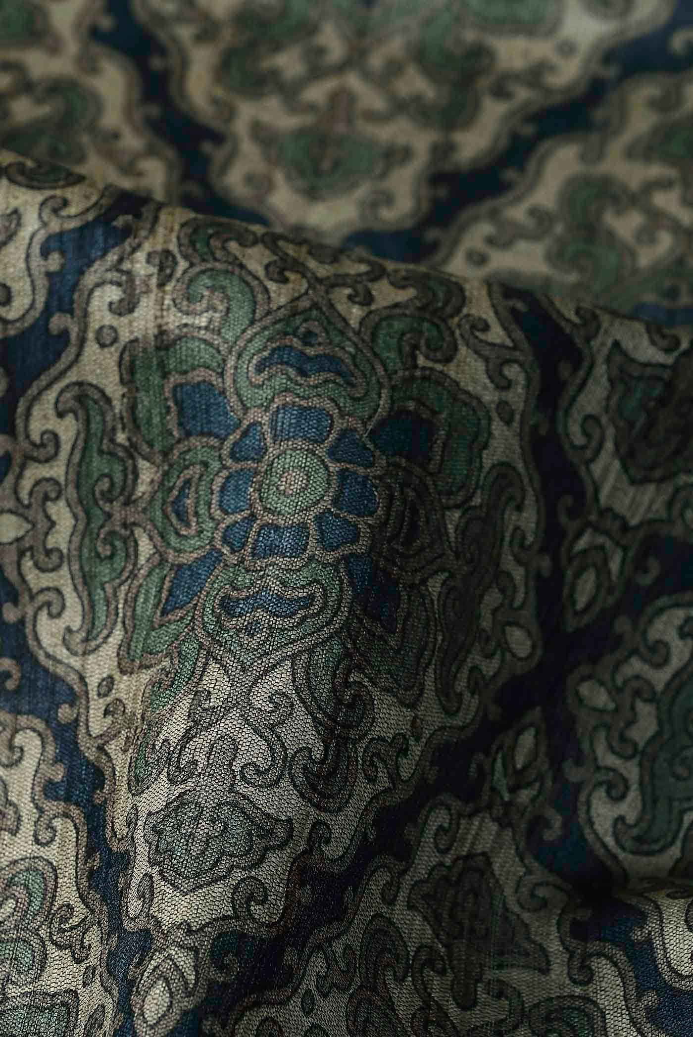 Green Bhagalpuri Tussar Silk Saree