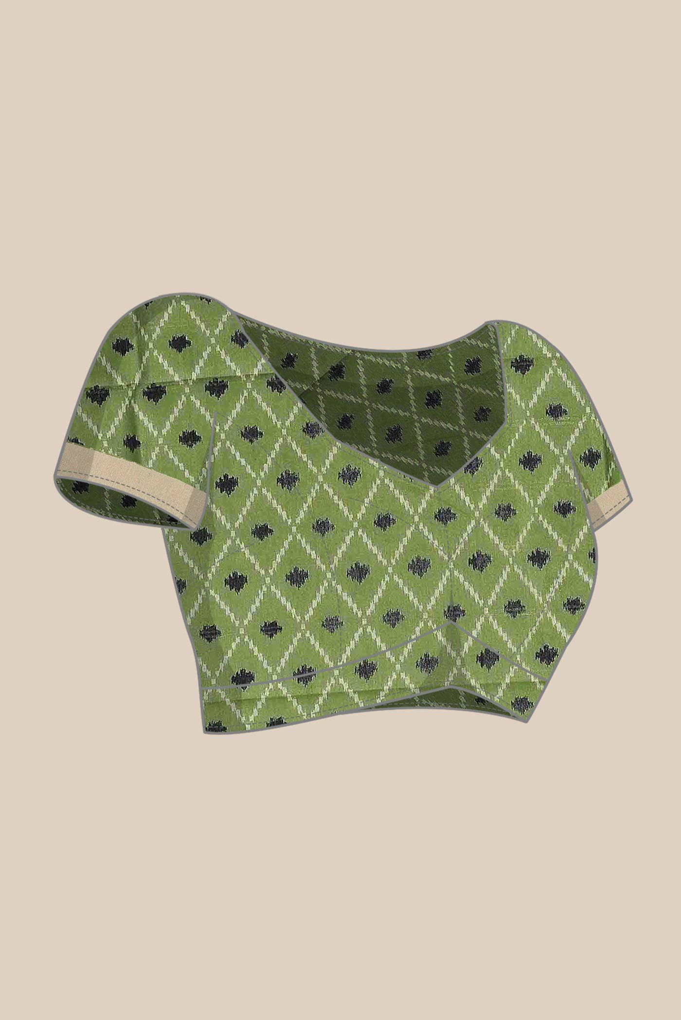 Green Bhagalpuri Tussar Silk Saree