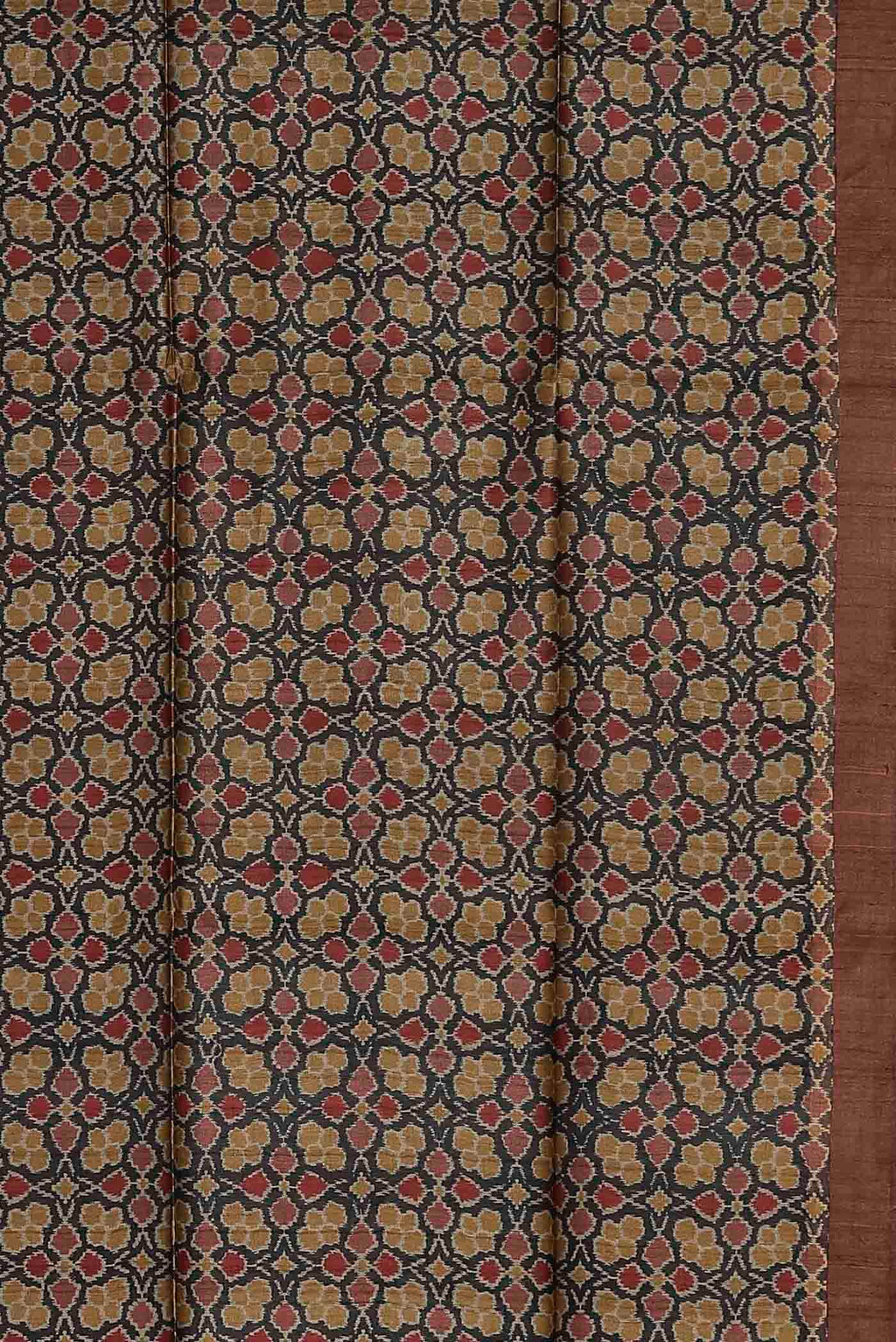 Black Bhagalpuri Tussar Silk Saree