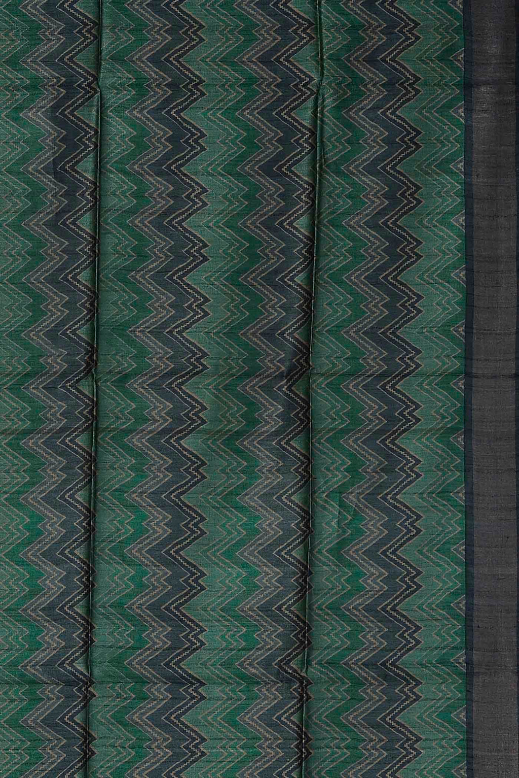 Green Bhagalpuri Tussar Silk Saree