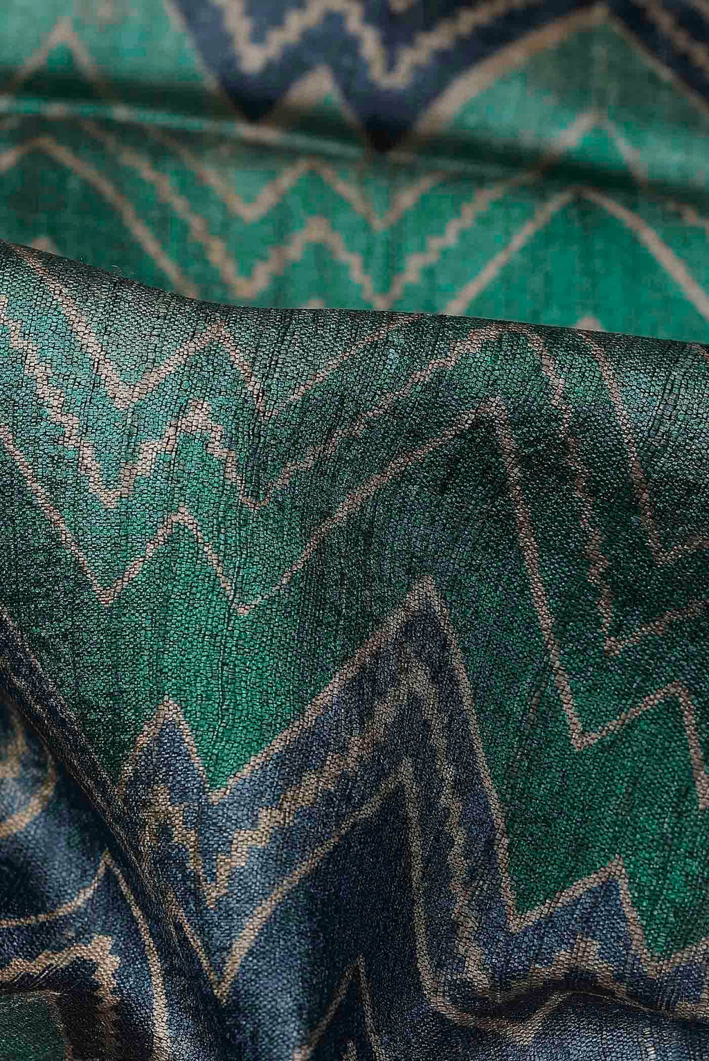 Green Bhagalpuri Tussar Silk Saree