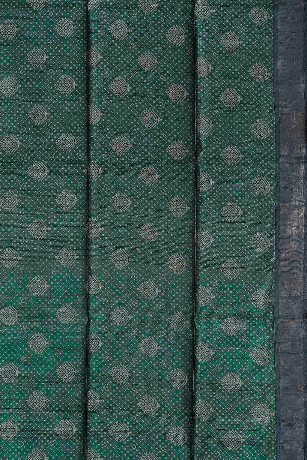 Green Bhagalpuri Tussar Silk Saree