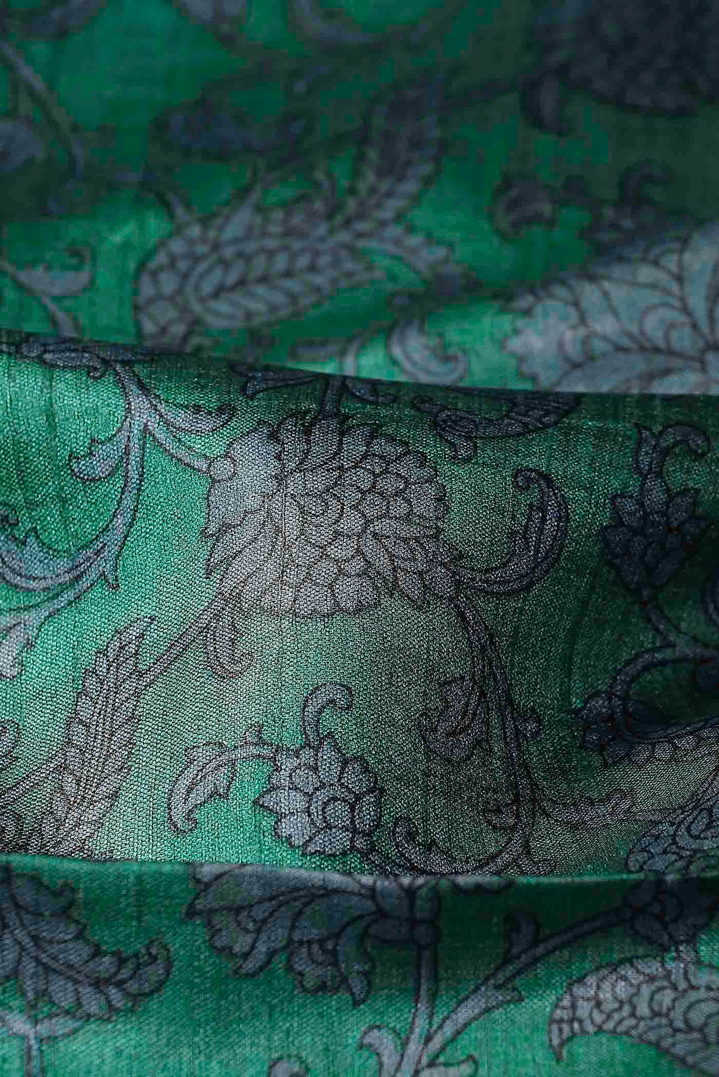 Green Bhagalpuri Tussar Silk Saree