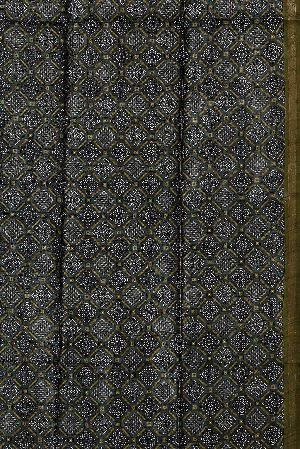 Green Bhagalpuri Tussar Silk Saree