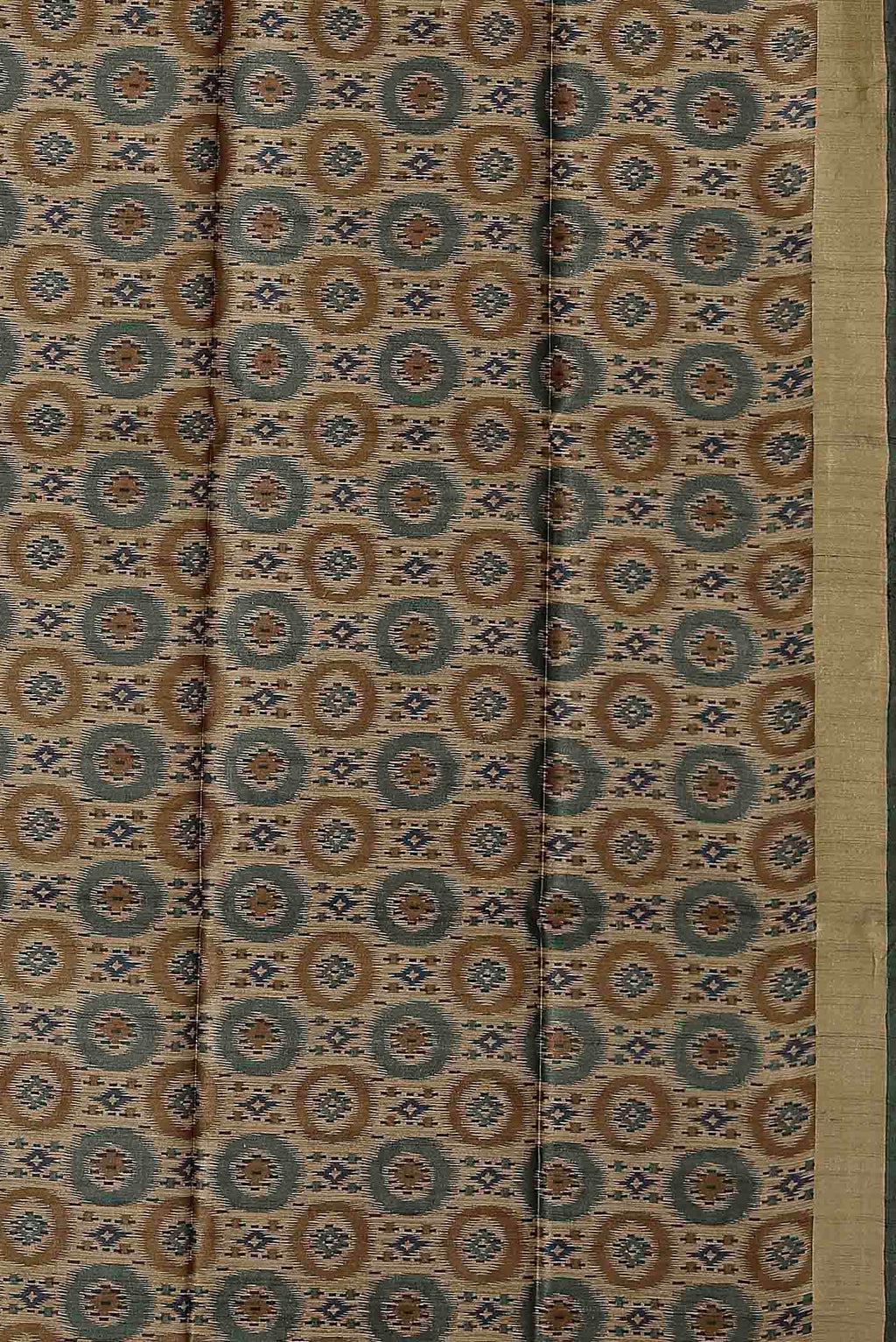 Beige Bhagalpuri Tussar Silk Saree
