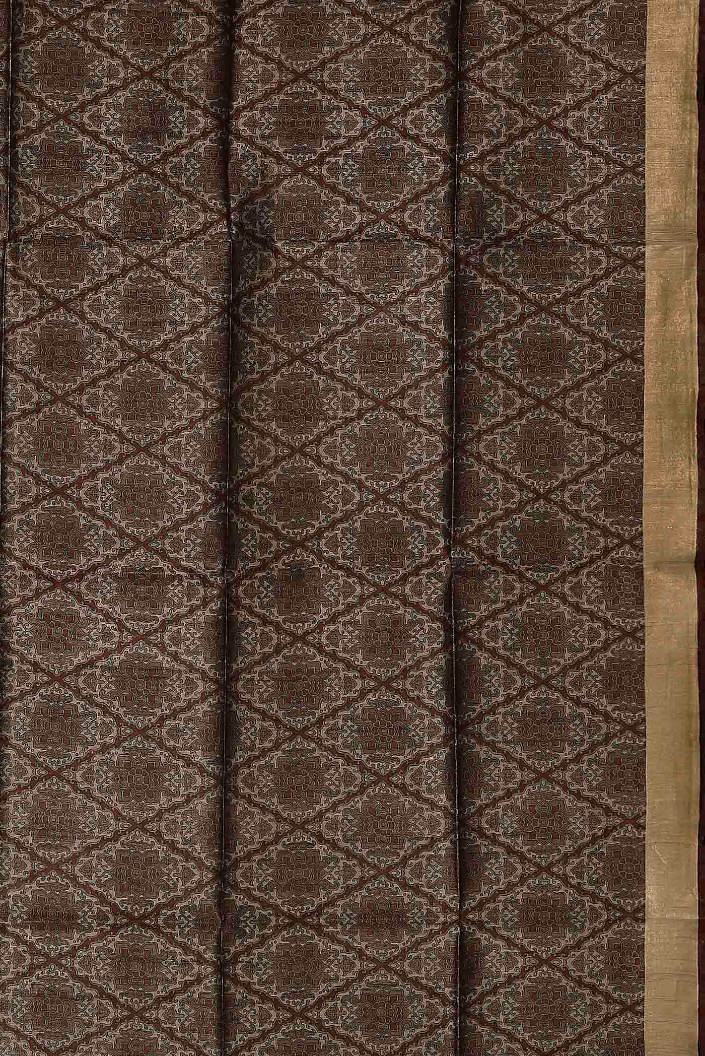 White Bhagalpuri Tussar Silk Saree
