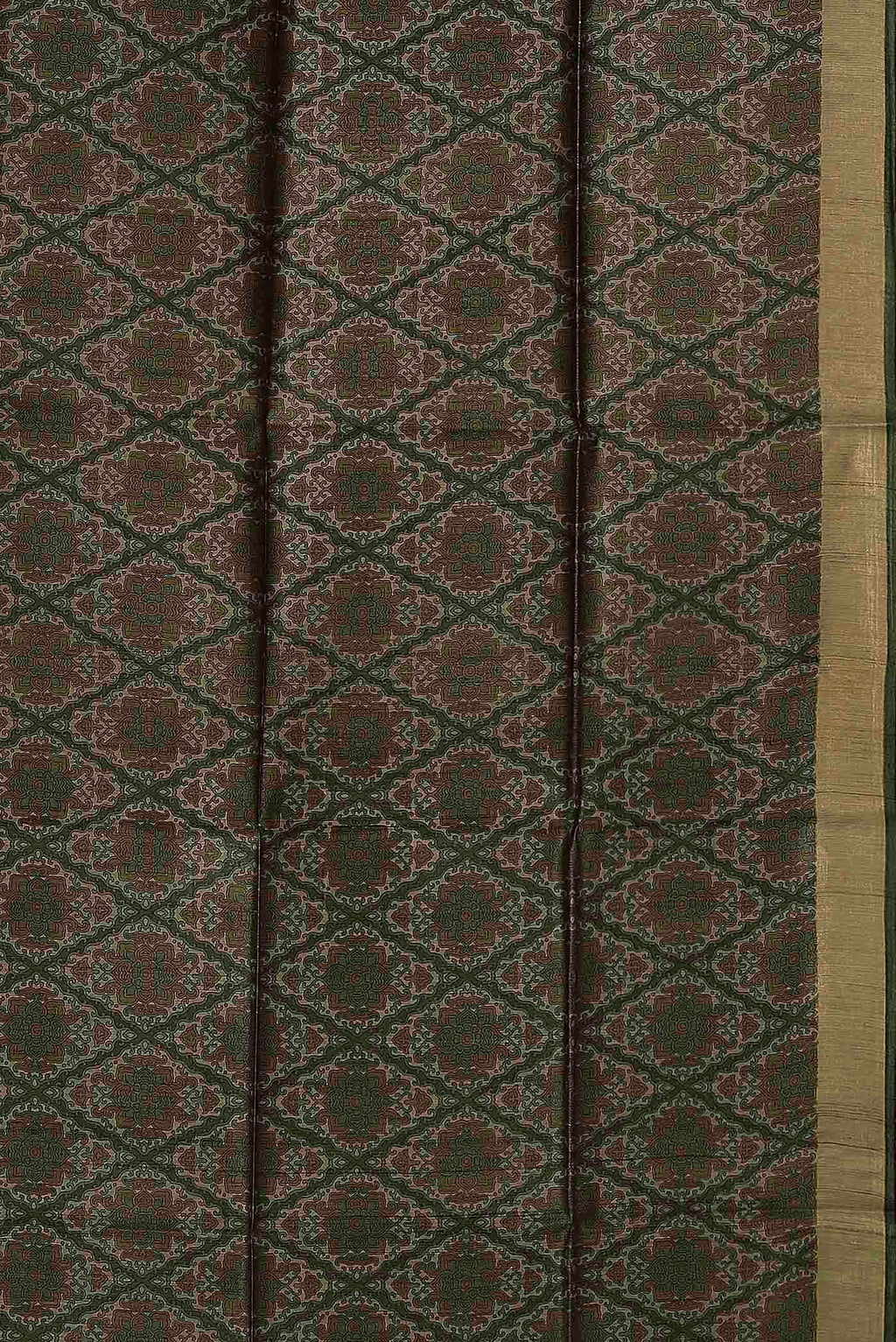 Green Bhagalpuri Tussar Silk Saree