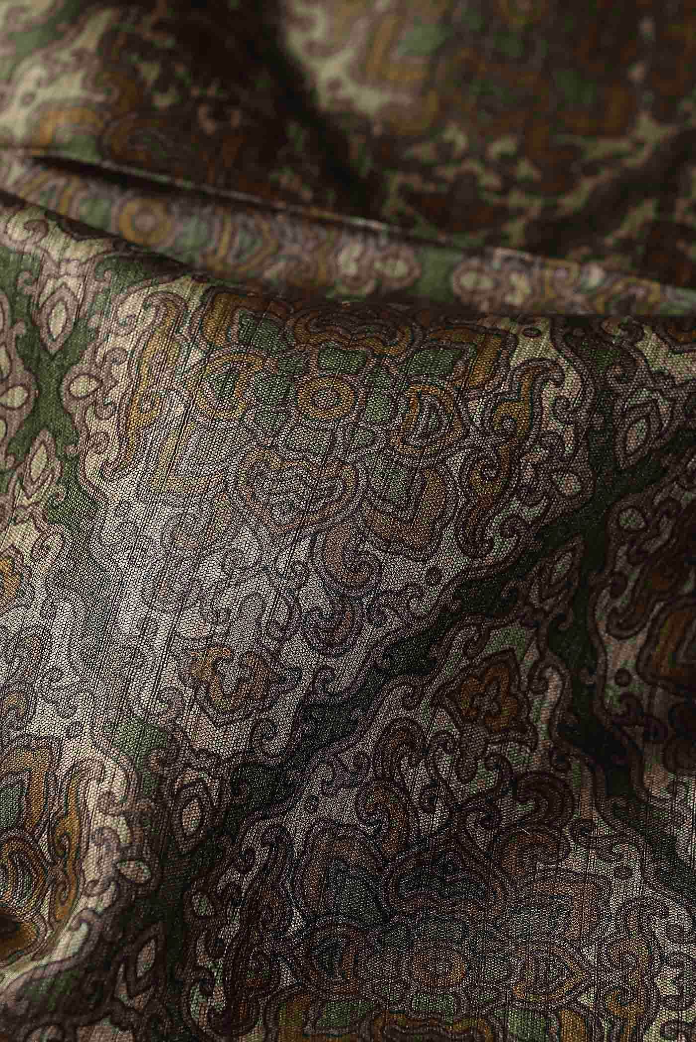 Green Bhagalpuri Tussar Silk Saree