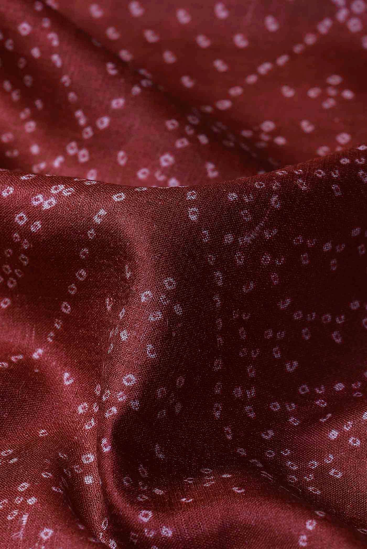 Red Bhagalpuri Tussar Silk Saree
