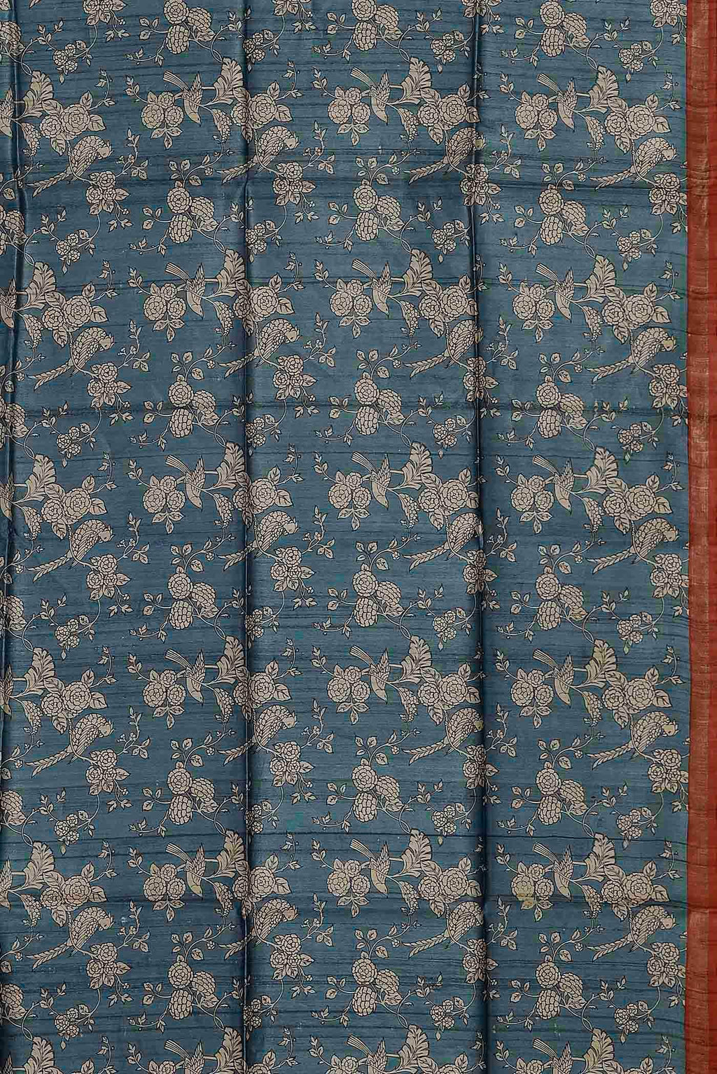 Blue Bhagalpuri Tussar Silk Saree