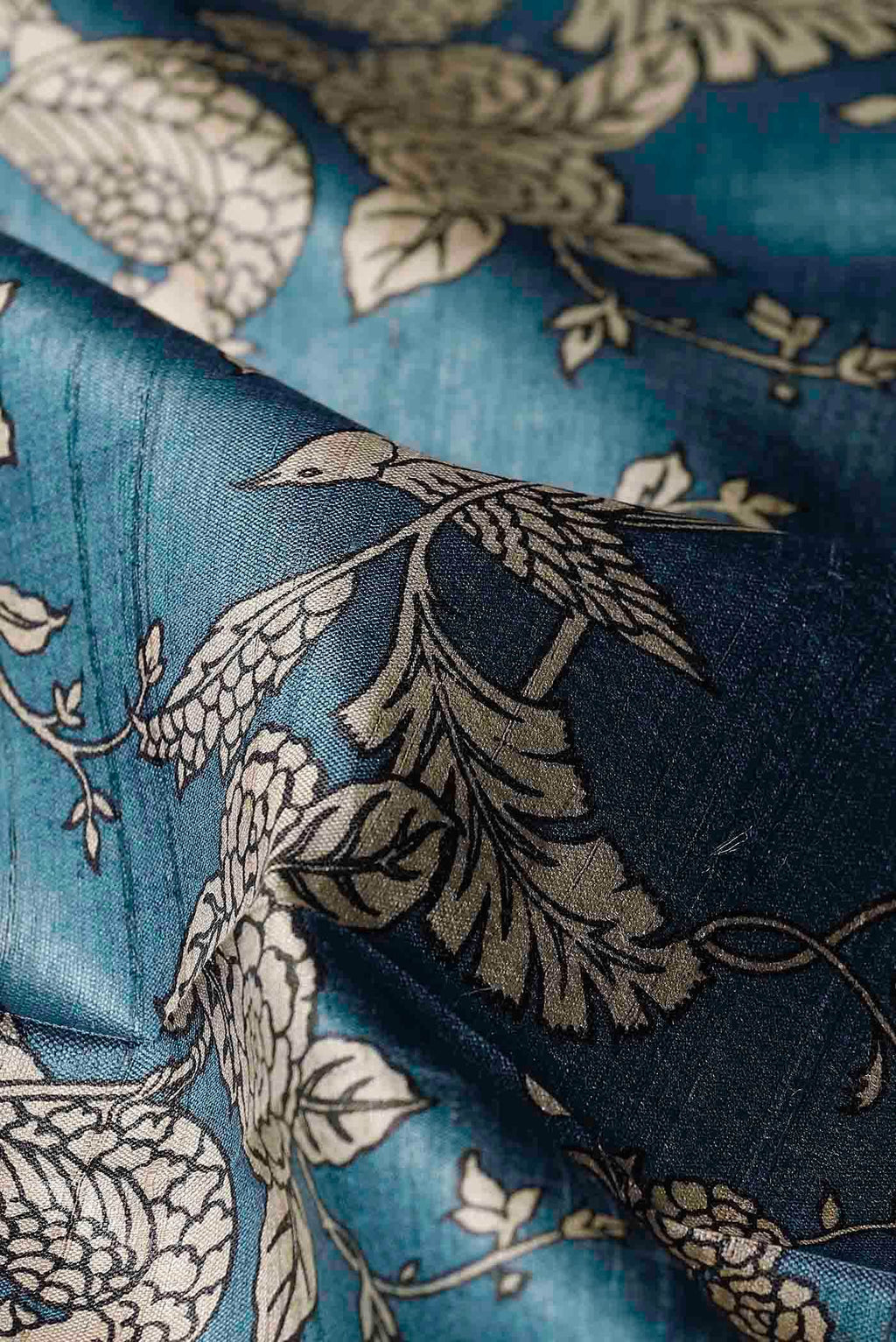 Blue Bhagalpuri Tussar Silk Saree
