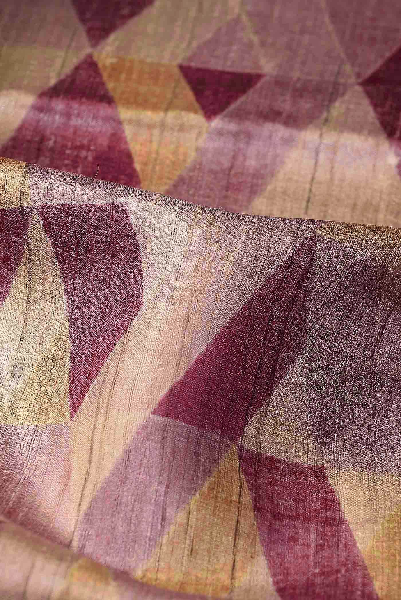 Beige Bhagalpuri Tussar Silk Saree
